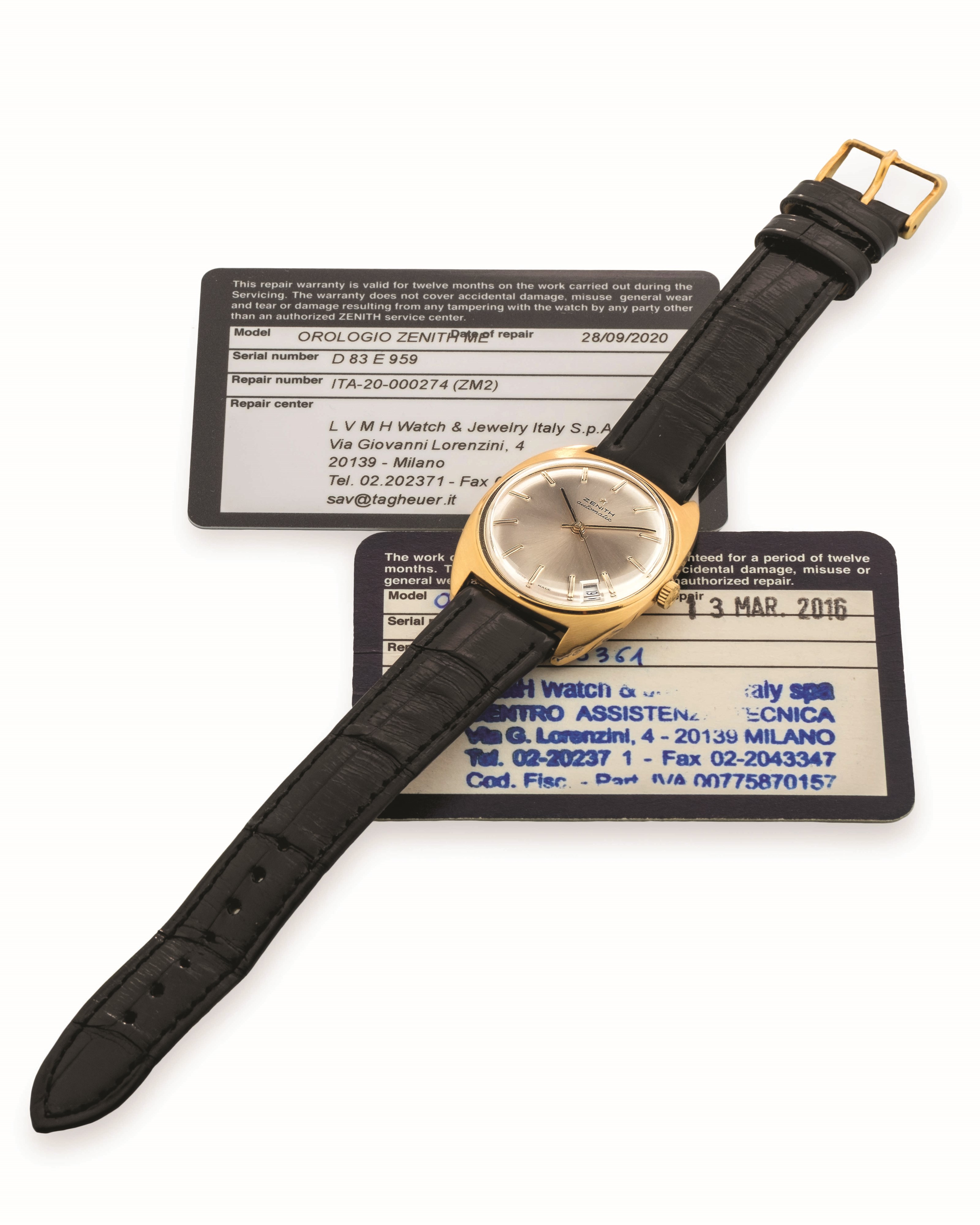 Zenith - Stellina in oro giallo 18k con quadrante champagne, circa 1970
