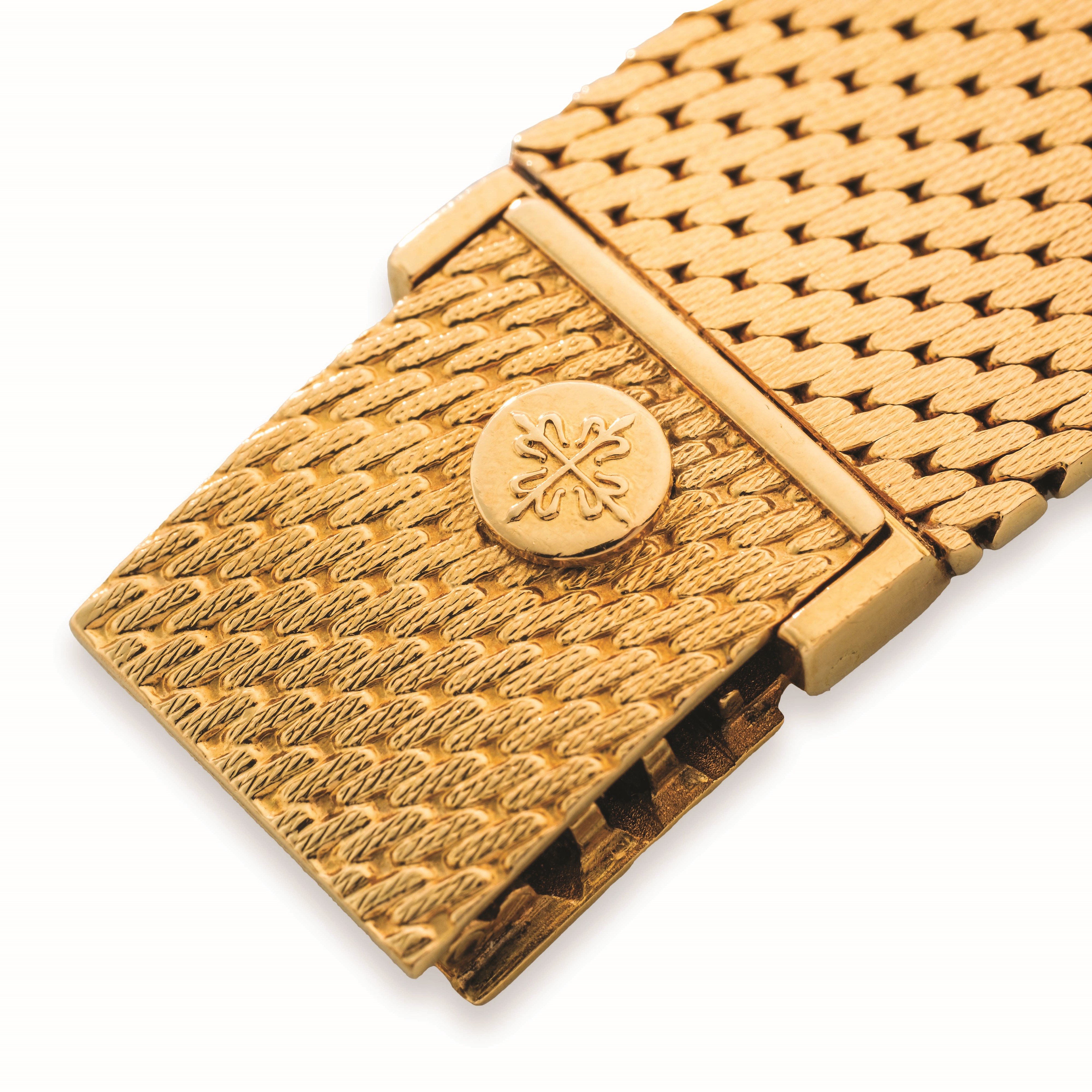 Patek Philippe - Ellipse ref. 3545 in oro giallo 18k con bracciale integrato e quadrante blu vira...