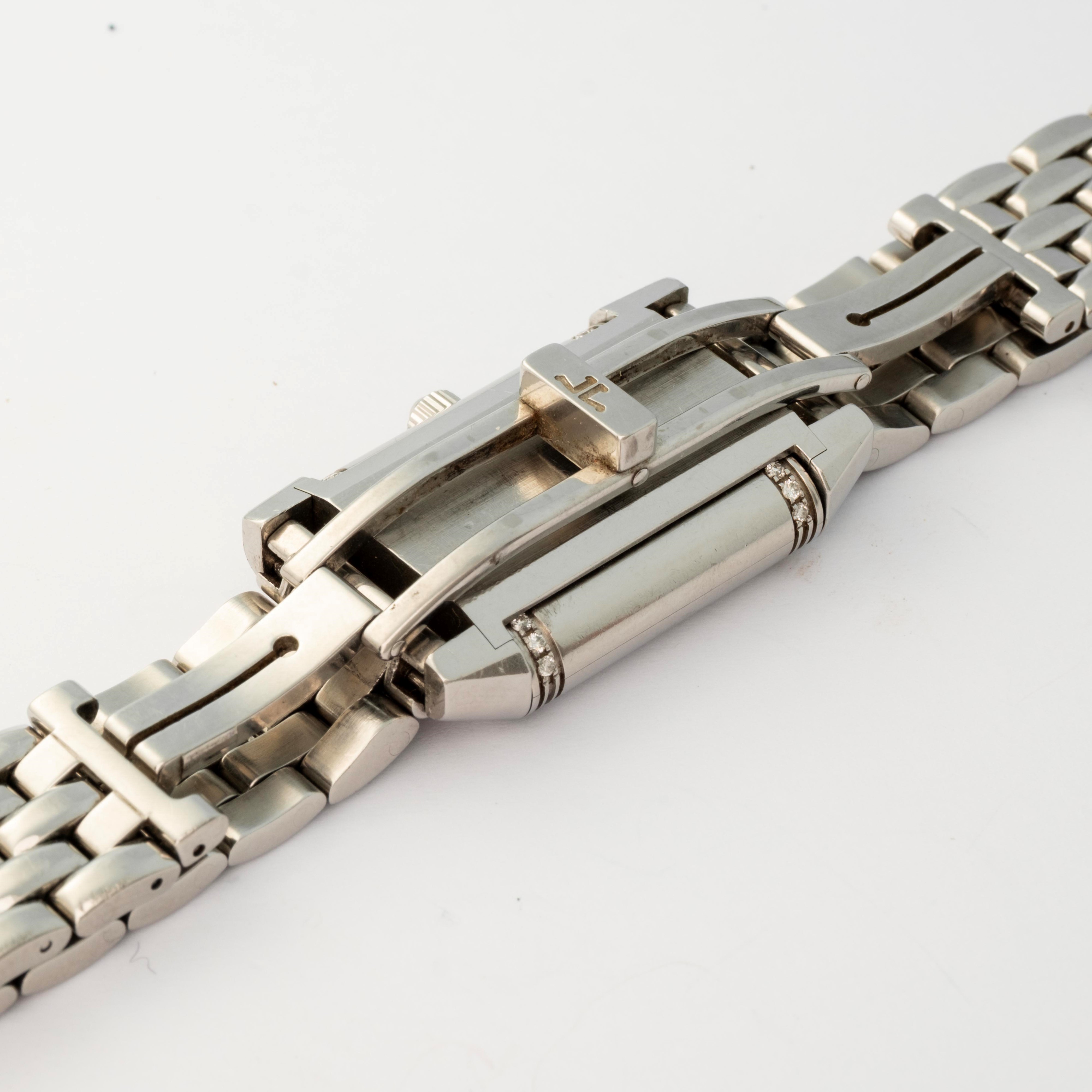 Jaeger-LeCoultre, Reverso Duetto ref. 266.8.44, acciaio e madreperla, circa 2000