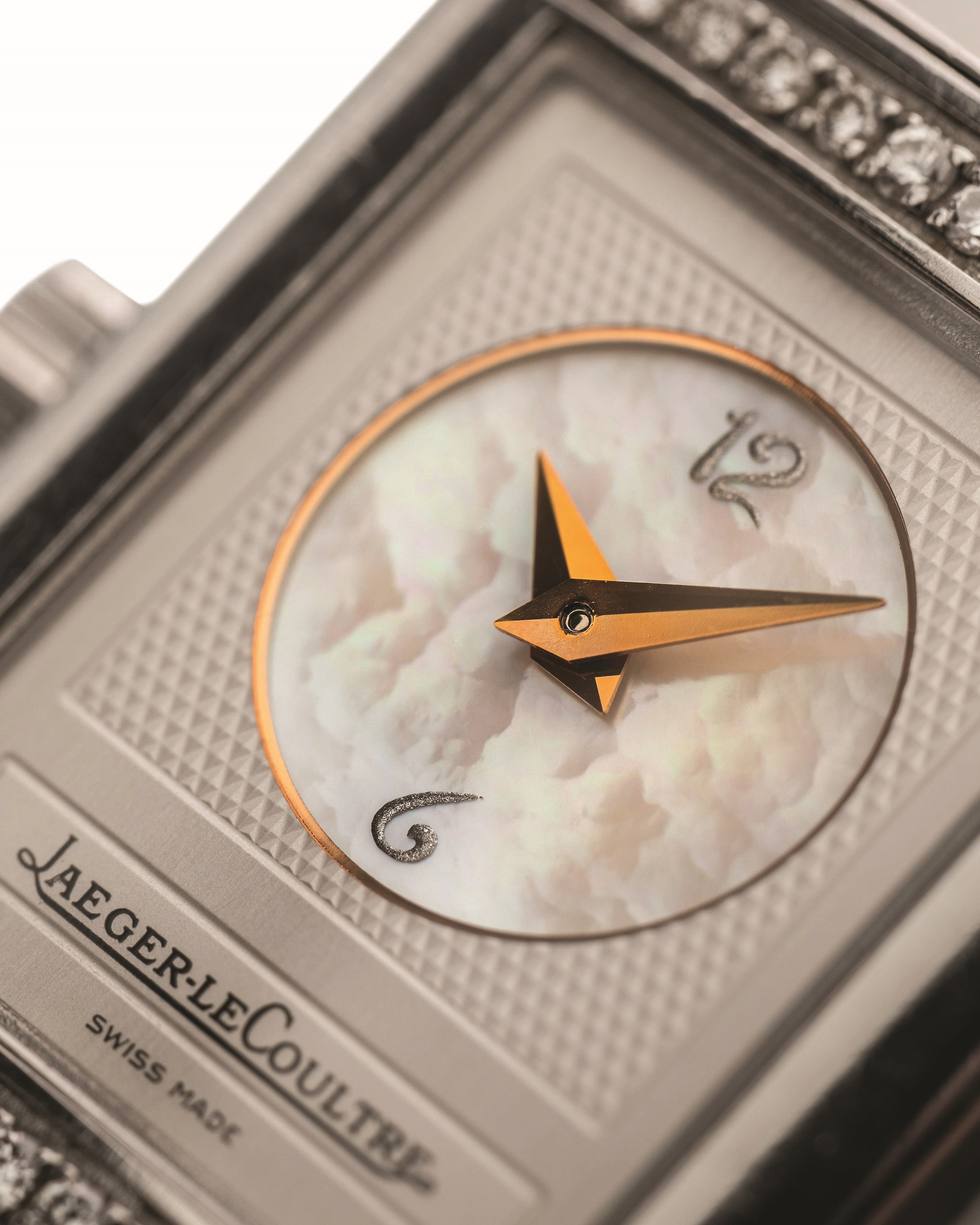 Jaeger-LeCoultre, Reverso Duetto ref. 266.8.44, acciaio e madreperla, circa 2000