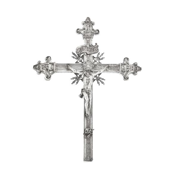Croce astile. Oreficeria barocca italiana (Napoli?) del XVIII secolo