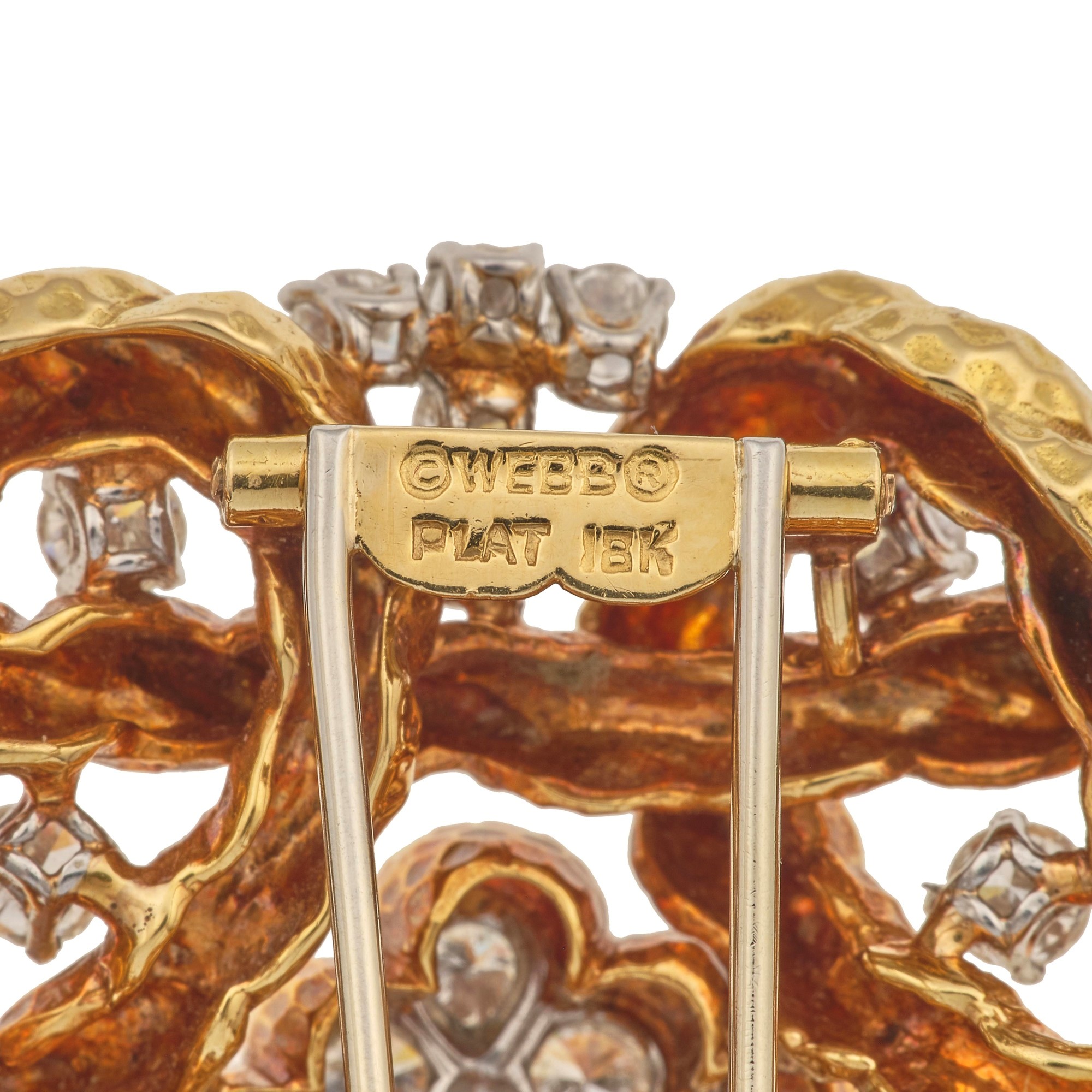 David WEBB. Collana con grande pendente rimovibile a doppio uso con diamanti taglio brillante