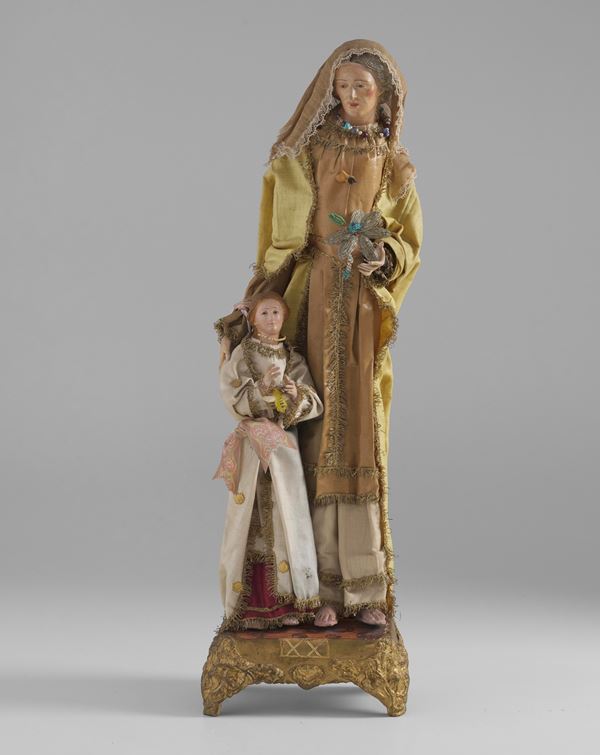 Sant'Anna e Maria fanciulla (Educazione della Vergine). Arte italiana del XVIII-XIX secolo