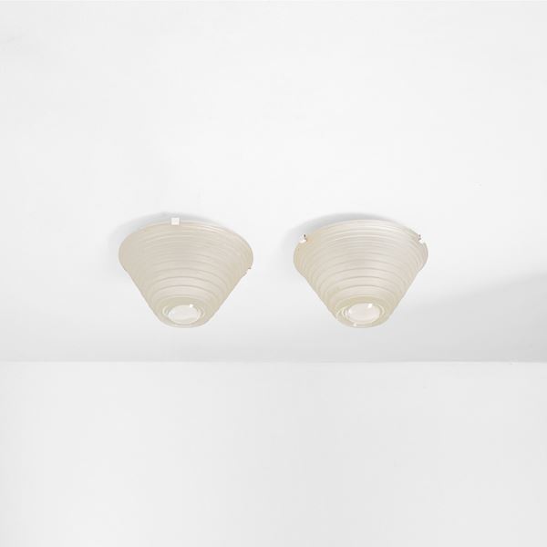 Angelo Mangiarotti - Due lampade da plafone mod. Egina