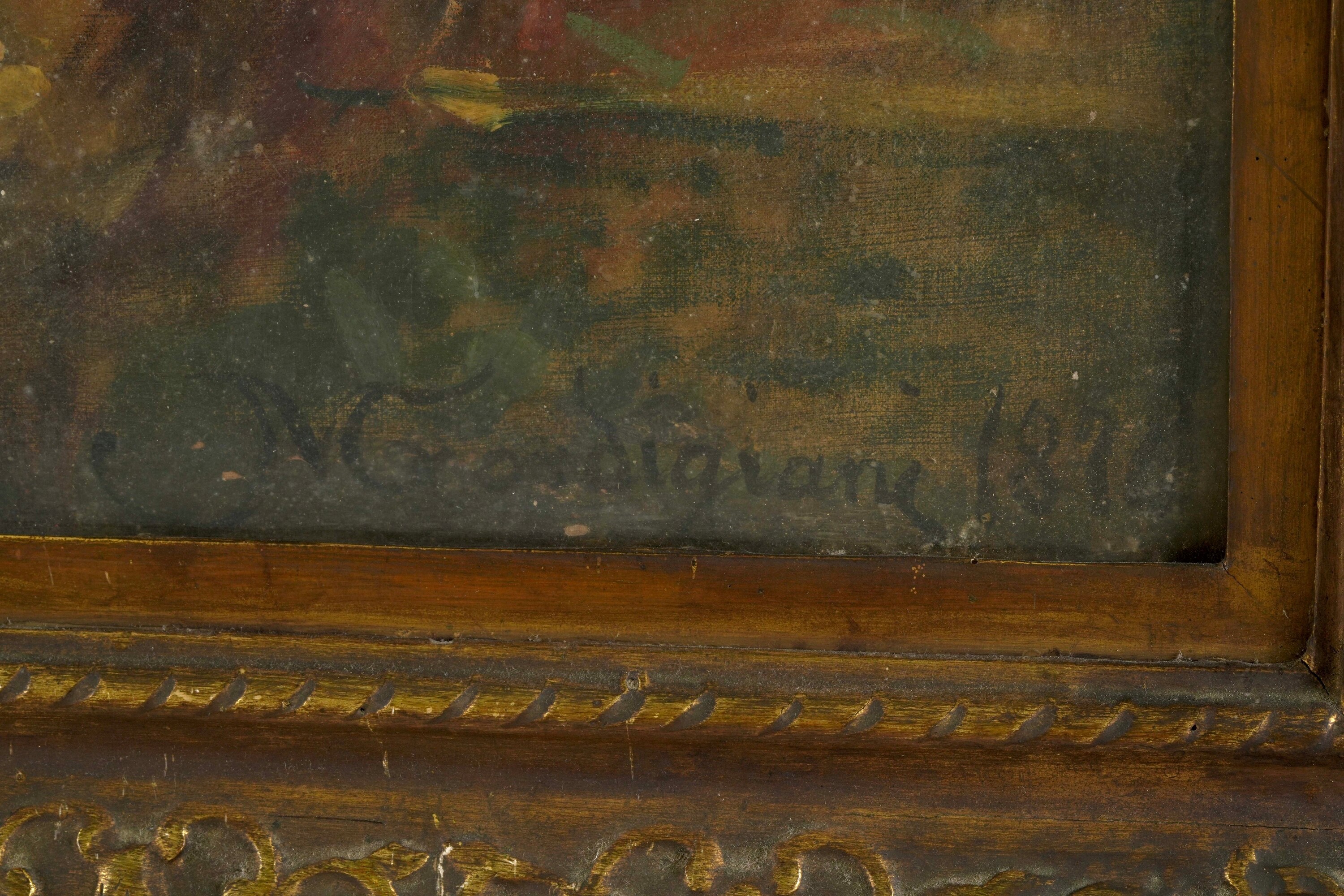 Michele Gordigiani - Suonatrice di liuto, olio su tela