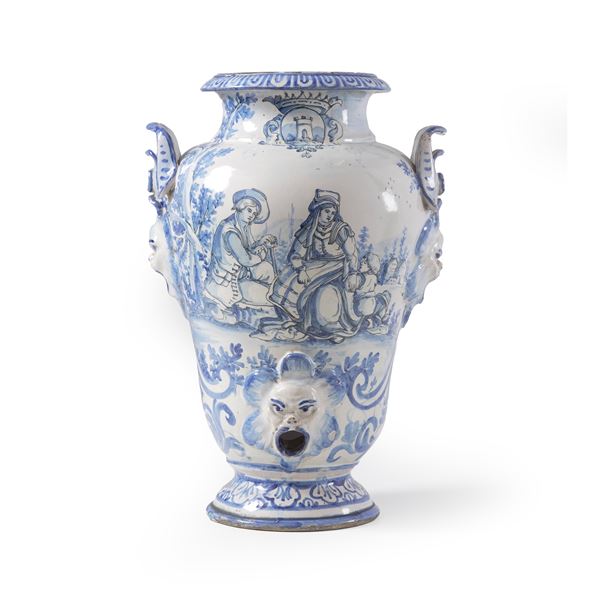 Vaso biansato. Albisola, XX secolo.