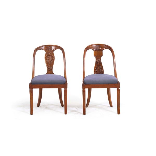 Coppia di sedie Carlo X