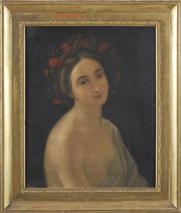 Pittore del XIX secolo Ritratto femminile