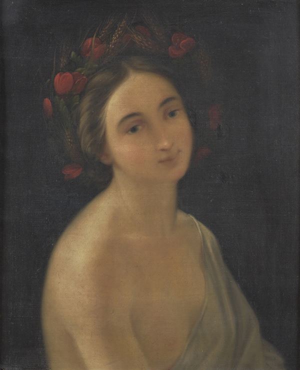 Pittore del XIX secolo Ritratto femminile