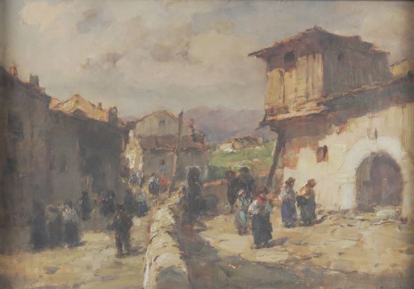 Vduta di paese con figure