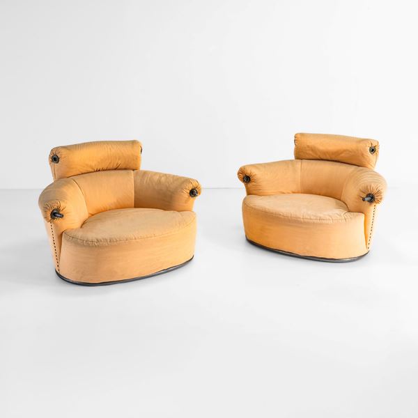 Luigi Caccia Dominioni - Due poltrone mod. P20B Toro