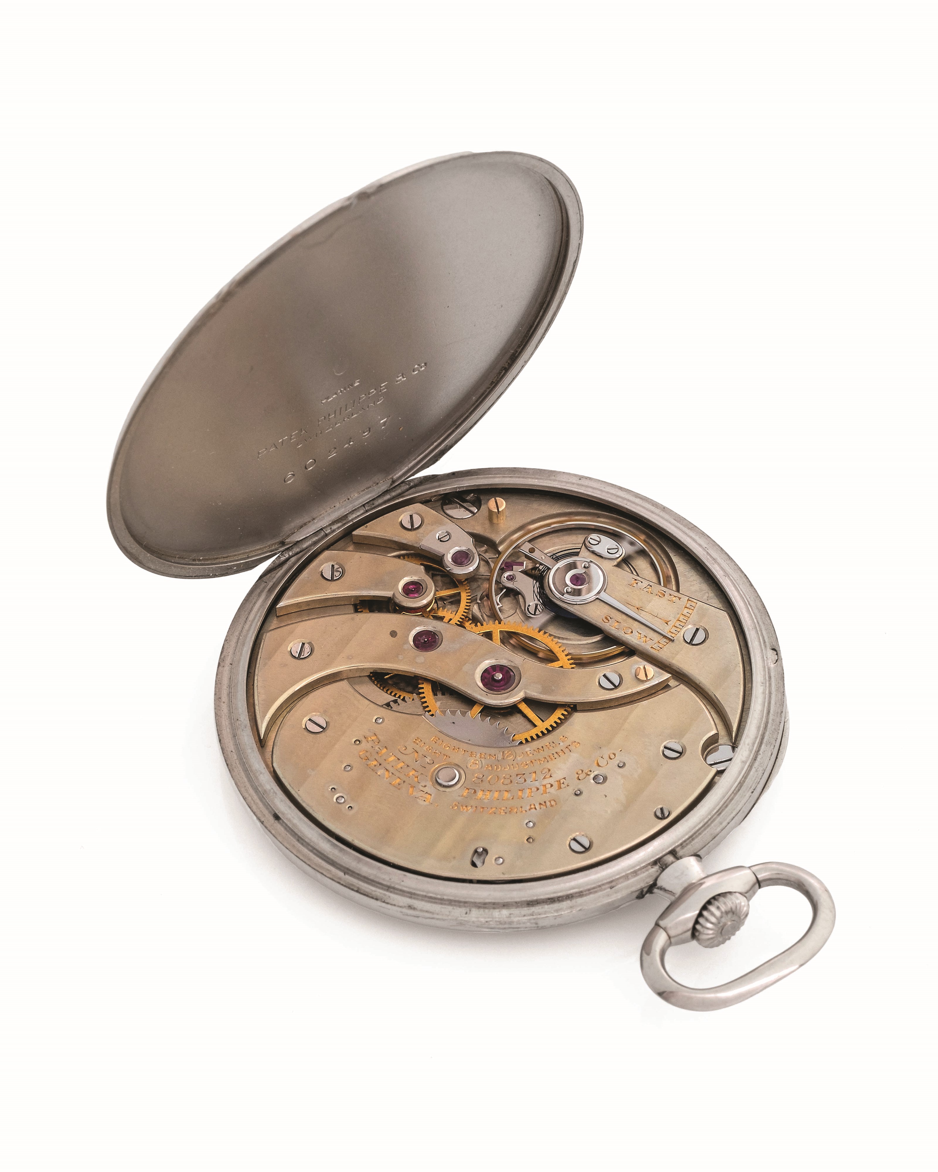 Patek Philippe - Tasca in platino 950 con quadrante argenté e numeri Breguet, circa 1930