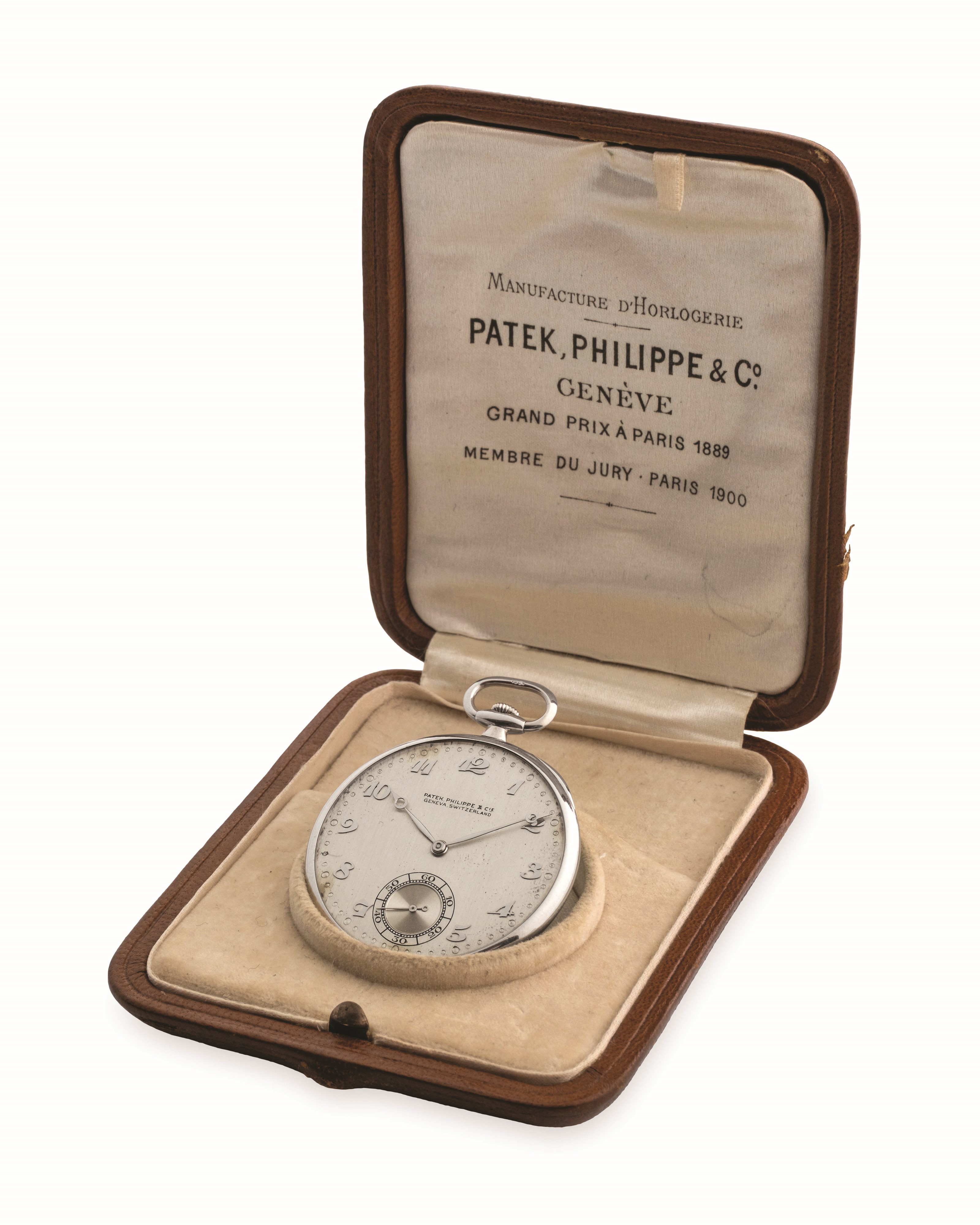 Patek Philippe - Tasca in platino 950 con quadrante argenté e numeri Breguet, circa 1930