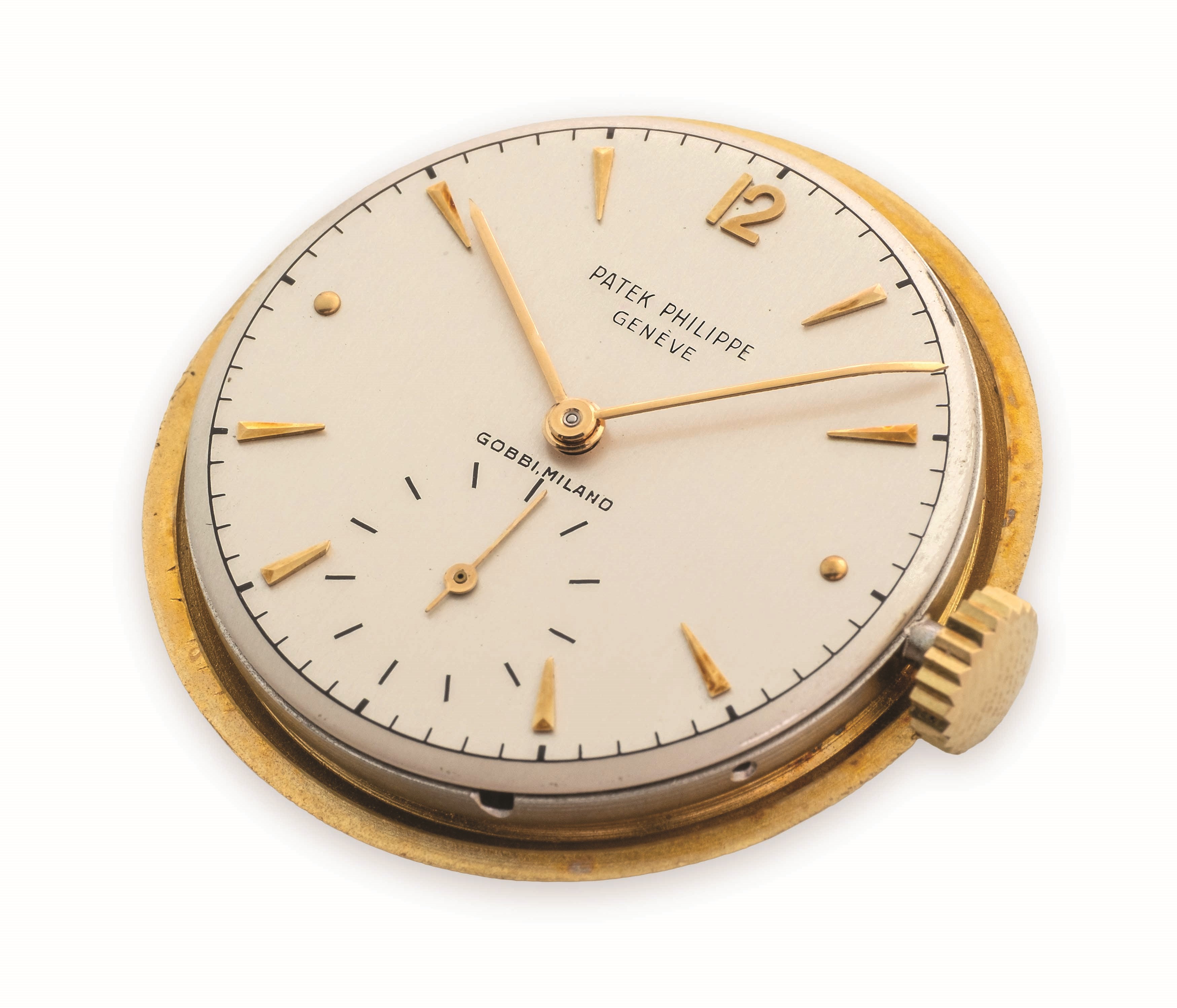 Patek Philippe - Calatrava Ref. 2431 Anse a Fiamma, Firmato "gobbi Milano" con Indici Applicati e...