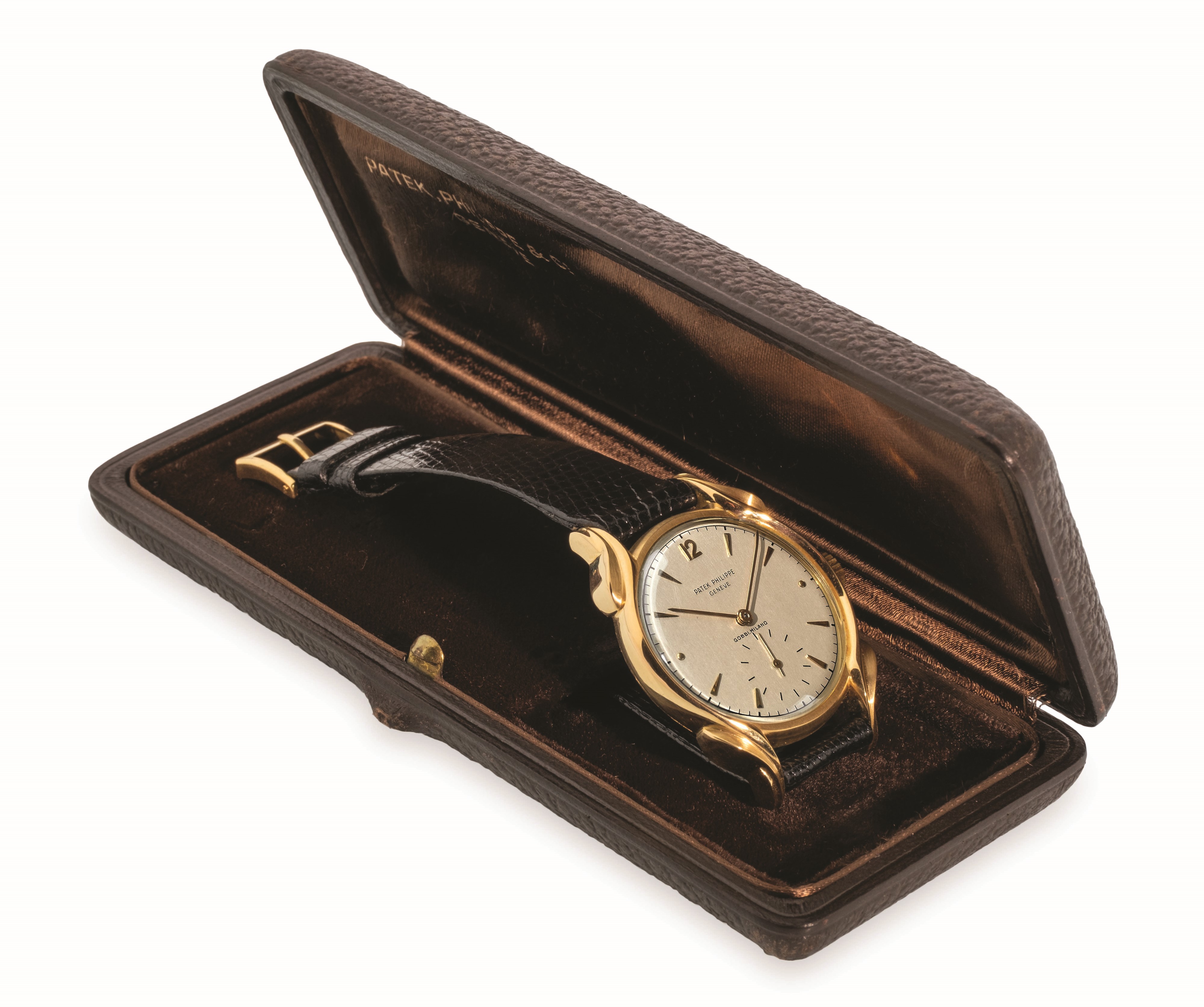 Patek Philippe - Calatrava Ref. 2431 Anse a Fiamma, Firmato "gobbi Milano" con Indici Applicati e...
