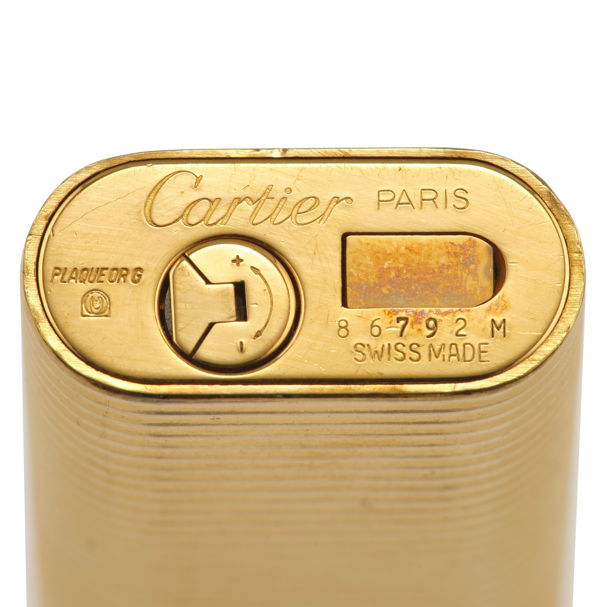 Cartier, Accendino Placcato Oro, Paris