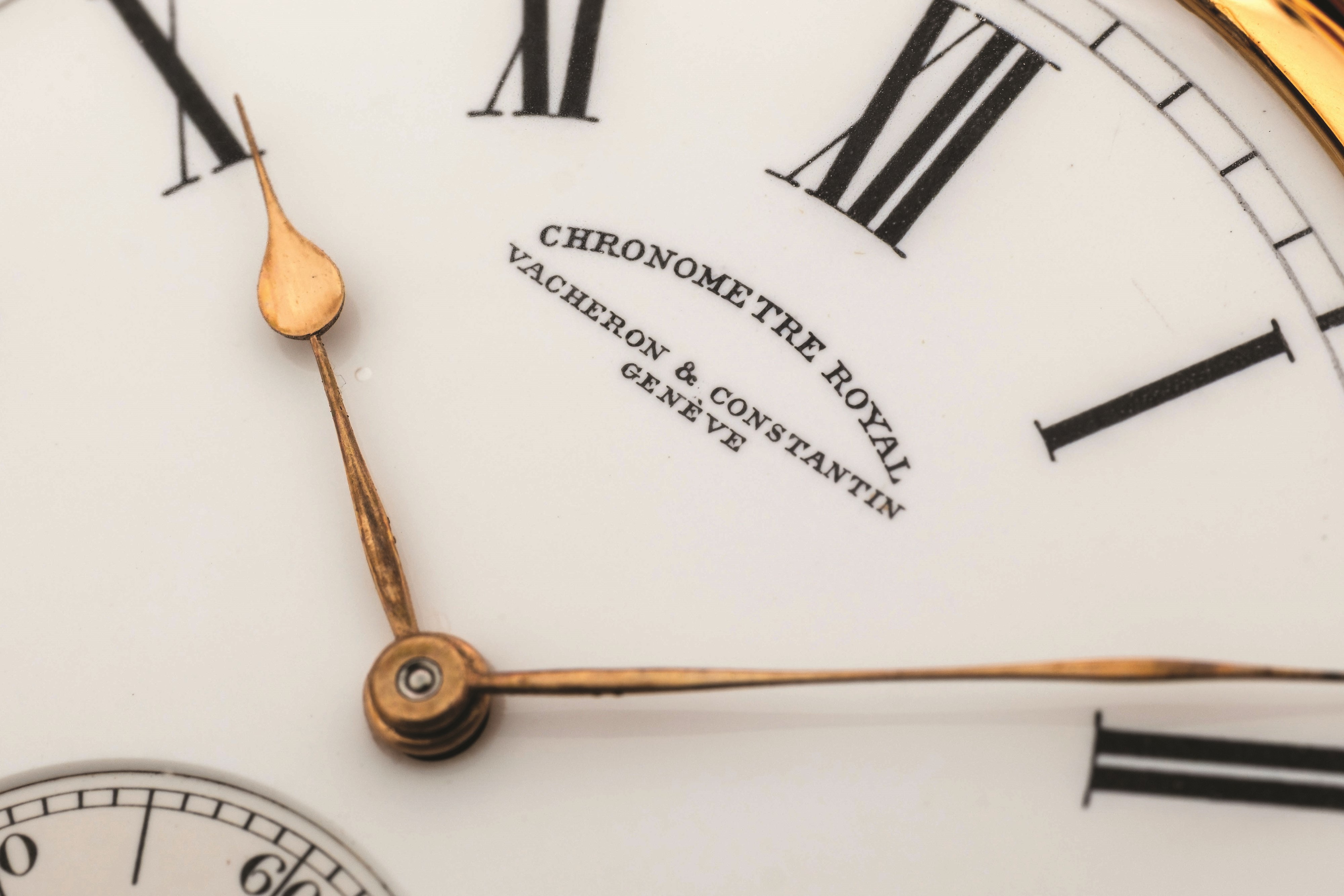 Vacheron & Constantin - Tasca Chronometre Royal in oro giallo 18k con quadrante in smalto bianco,...
