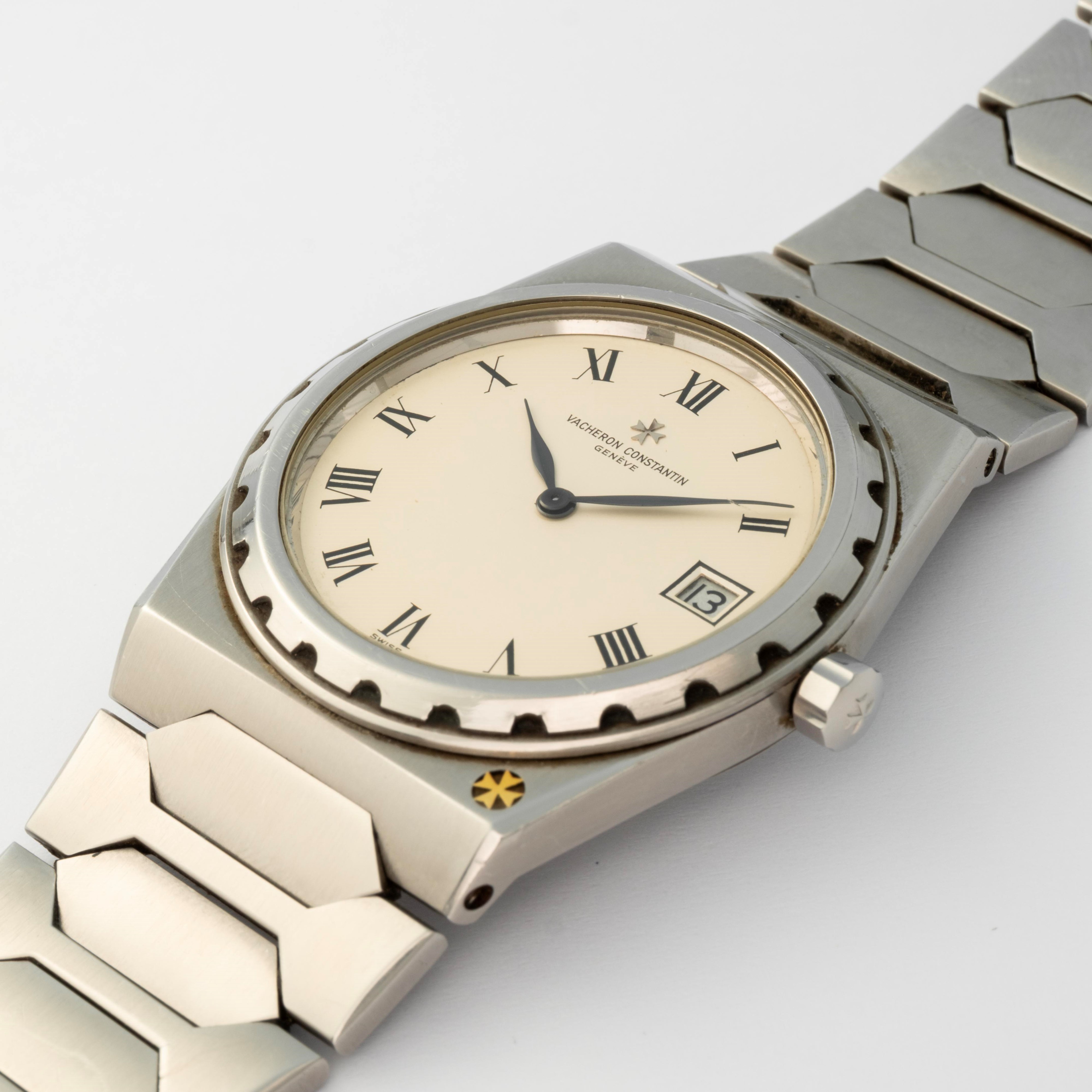 Vacheron & Constantin - Jumbo 222 ref. 44018 in acciaio con quadrante Argentè e numeri Romani, ci...