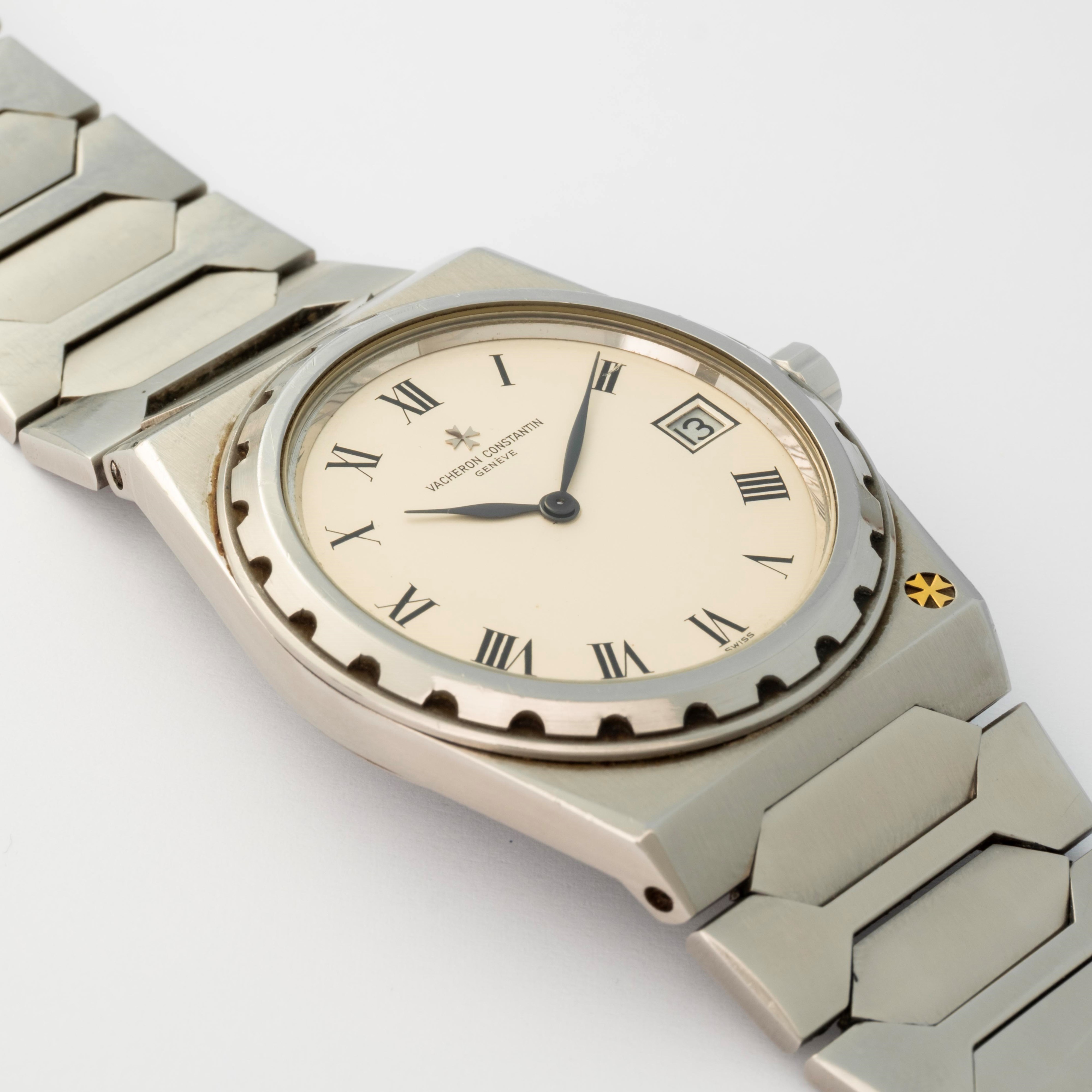 Vacheron & Constantin - Jumbo 222 ref. 44018 in acciaio con quadrante Argentè e numeri Romani, ci...