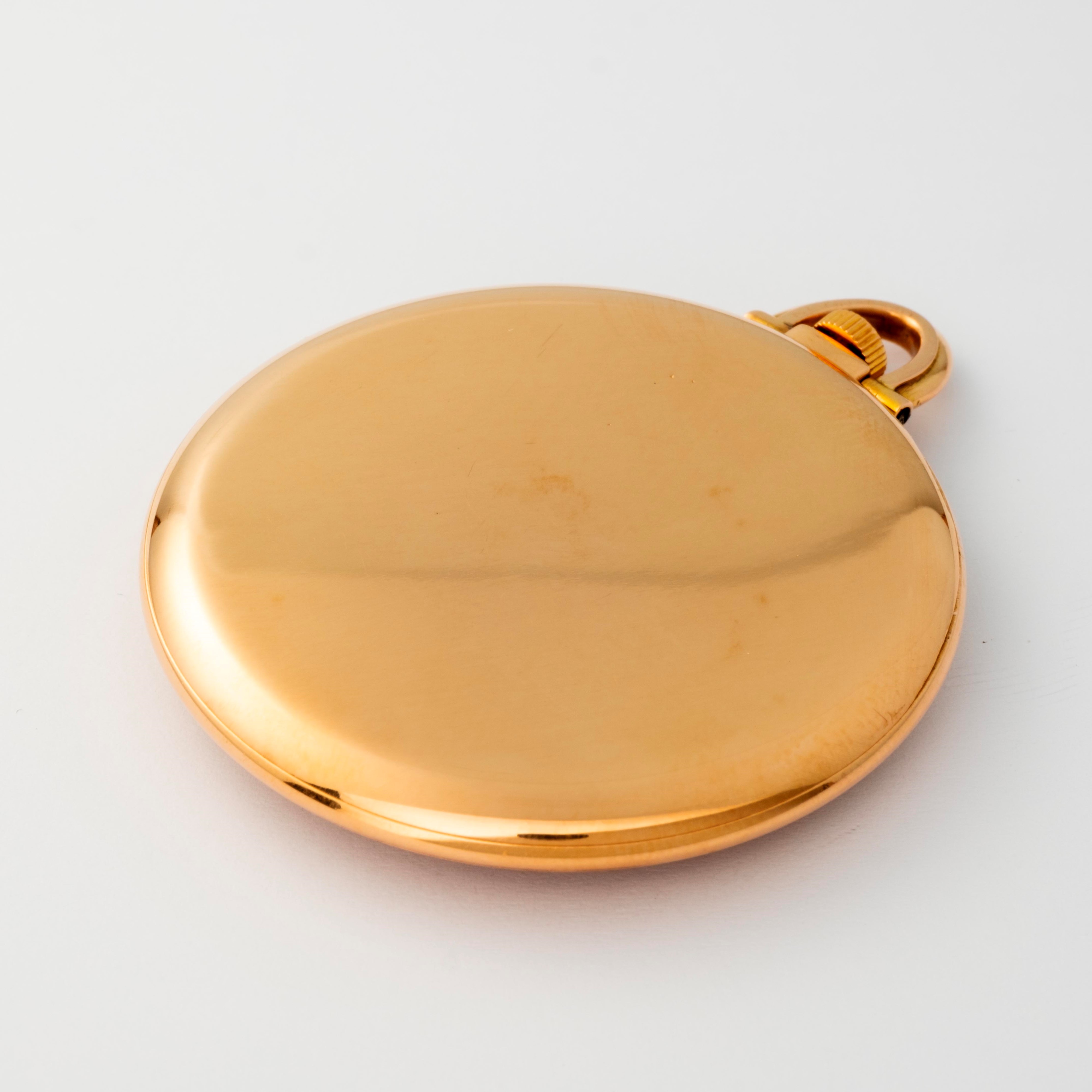 Vacheron & Constantin - Tasca in oro rosa 18k con quadrante salmone, circa 1935