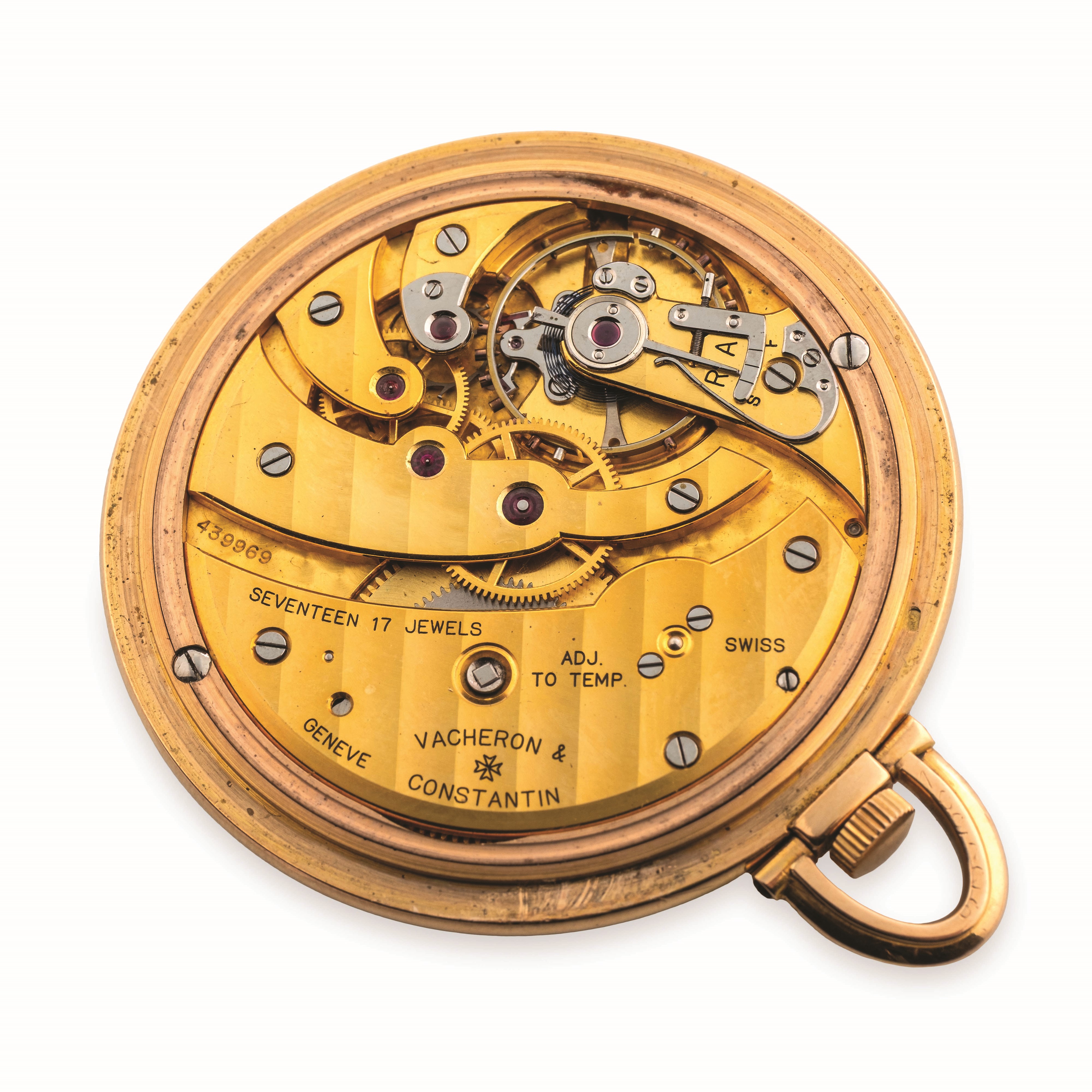 Vacheron & Constantin - Tasca in oro rosa 18k con quadrante salmone, circa 1935