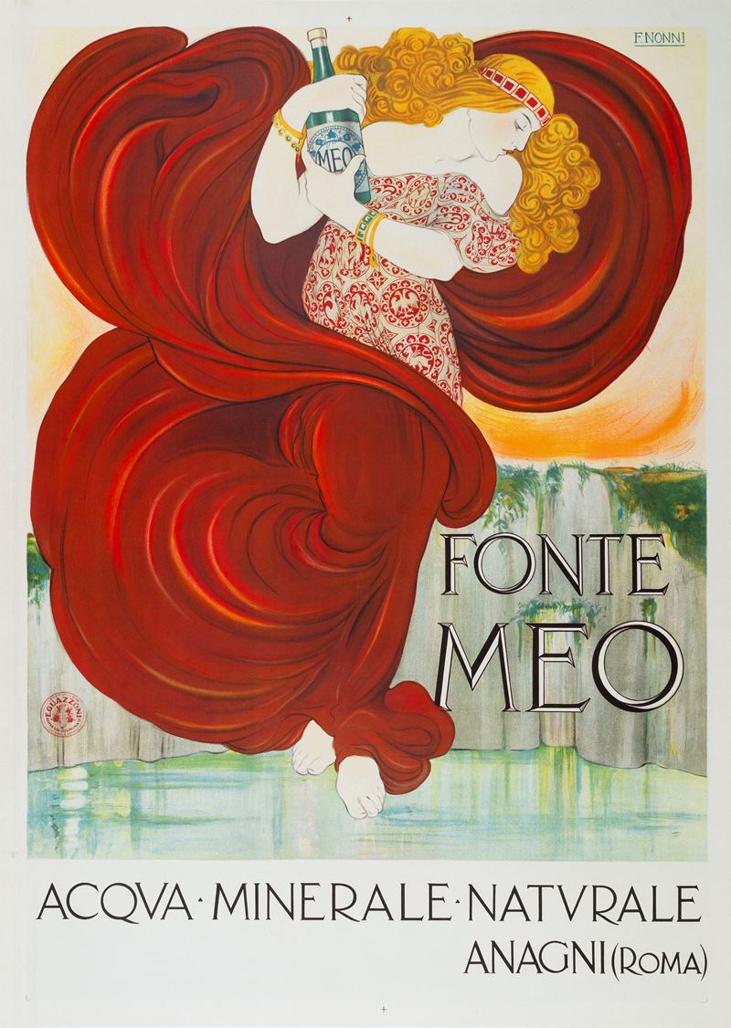 Francesco Nonni : Acqua Minerale - Fonte Meo  - Asta Manifesti e Collectibles - Cambi Casa d'Aste