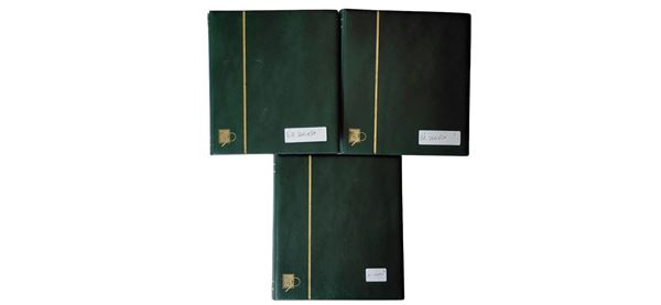 Stati del Mondo 3: 3 album a tre anelli contenenti 107 seriette di 36 Stati / Protettorati, in ordine alfabetico dall’Indonesia alle (Isole) Maldive, comprese una quindicina (Malta, Messico, Mozambico ecc.) di monete in argento di vario taglio e composizione. 