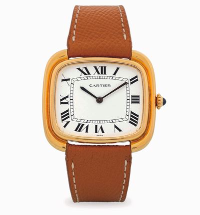 Gondole Jumbo in oro giallo 18k, quadrante bianco con numeri romani, circa 1970