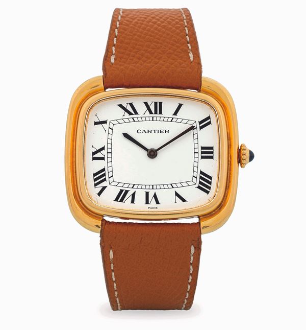 Gondole Jumbo in oro giallo 18k, quadrante bianco con numeri Romani, circa 1970