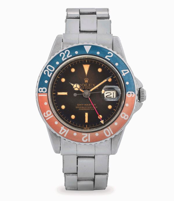 Rolex - GMT Master in acciaio ref. 1675 “OCC” con lunetta Pepsi e bracciale Oyster elastico, circa 1959