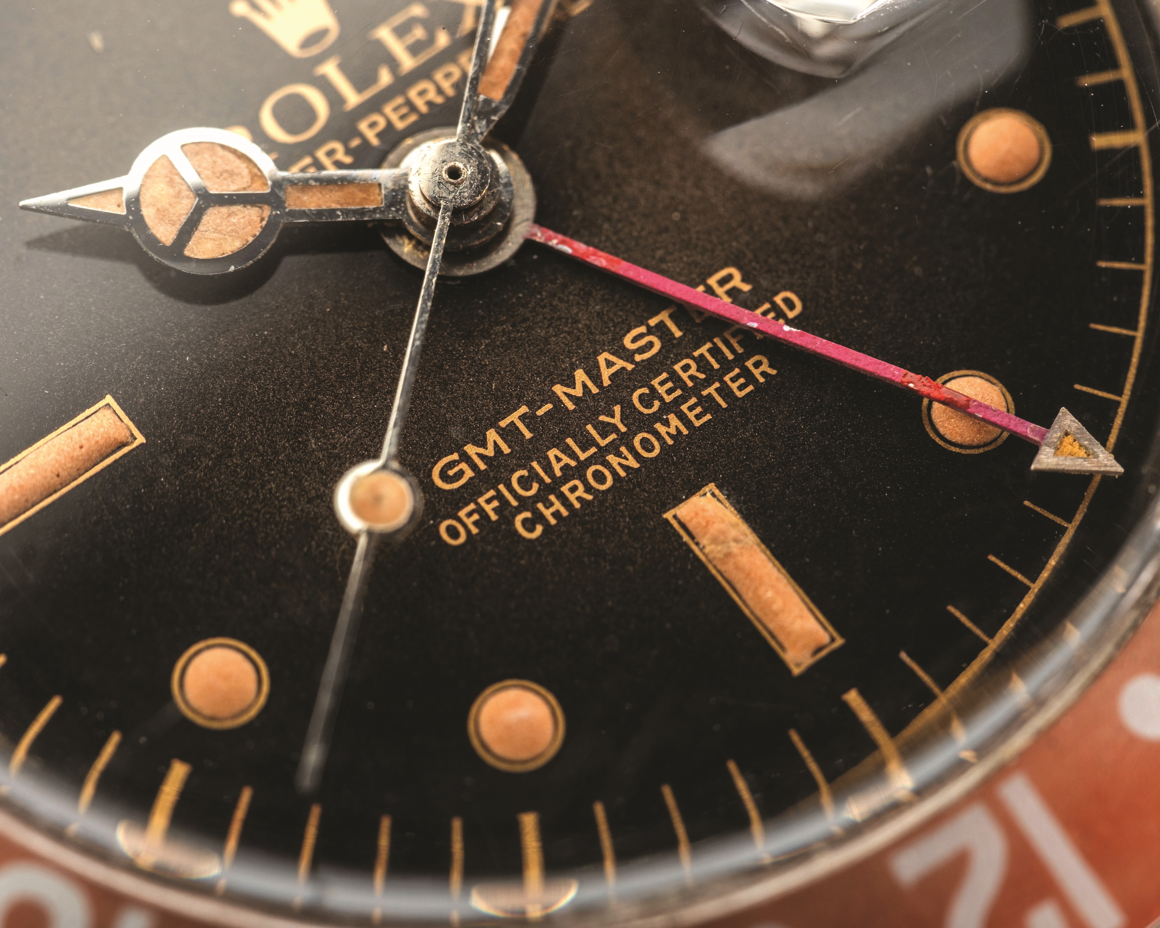 Rolex - GMT Master in acciaio ref. 1675 'OCC' con lunetta Pepsi e bracciale Oyster elastico, circ...