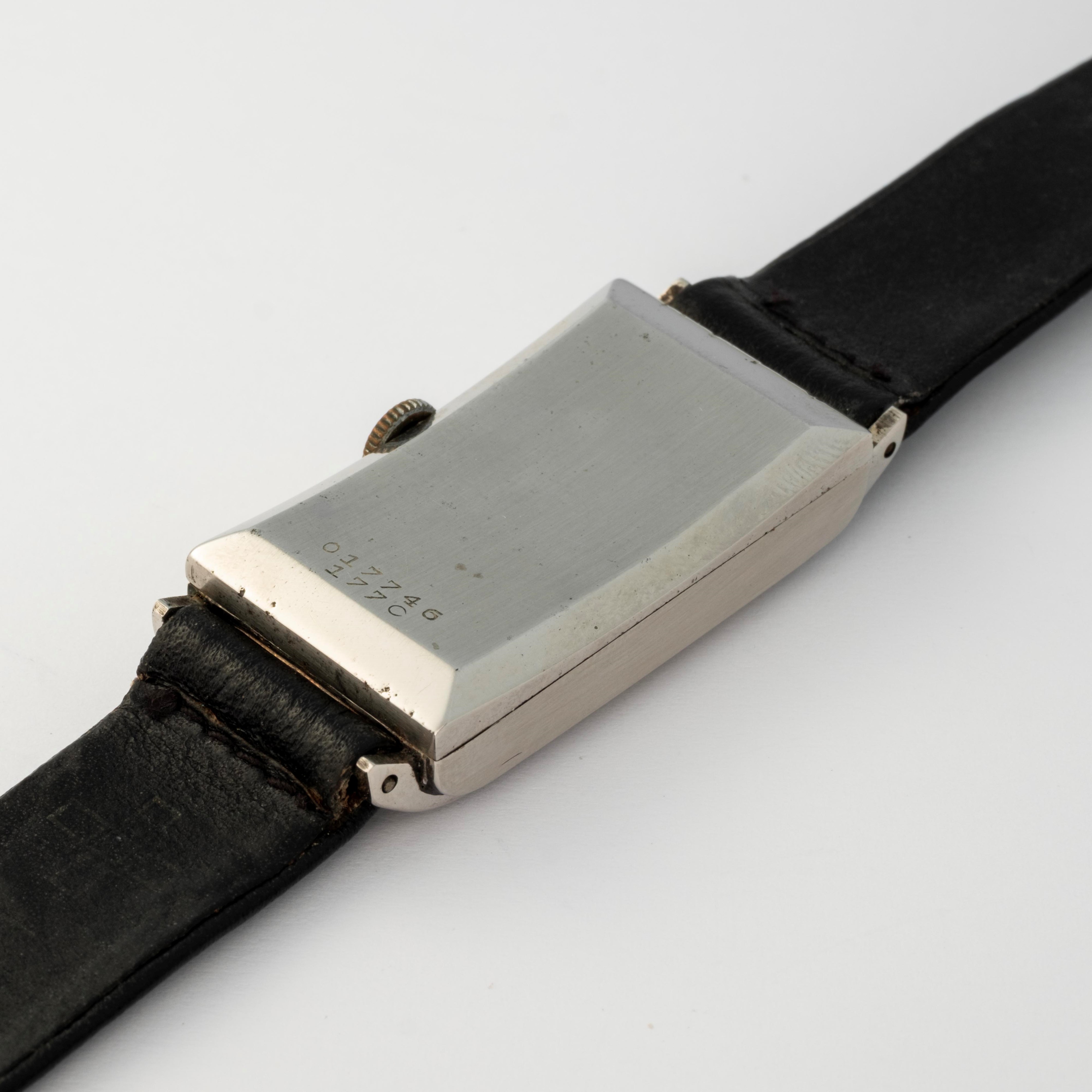 Rolex - Orologio Railway in acciaio con quadrante nero, circa 1930