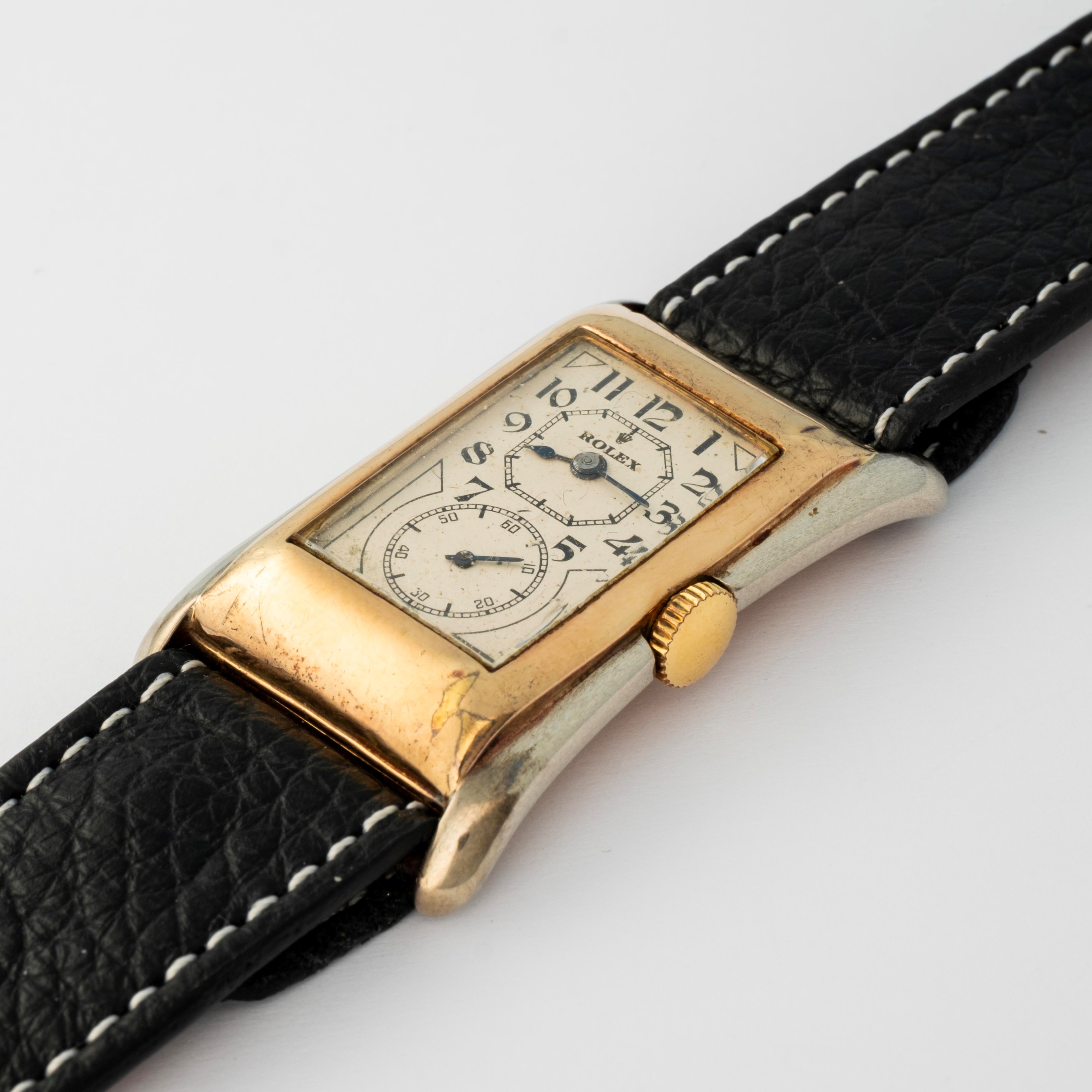 Rolex - Orologio modello Prince in oro bianco e rosa 9k, circa 1930