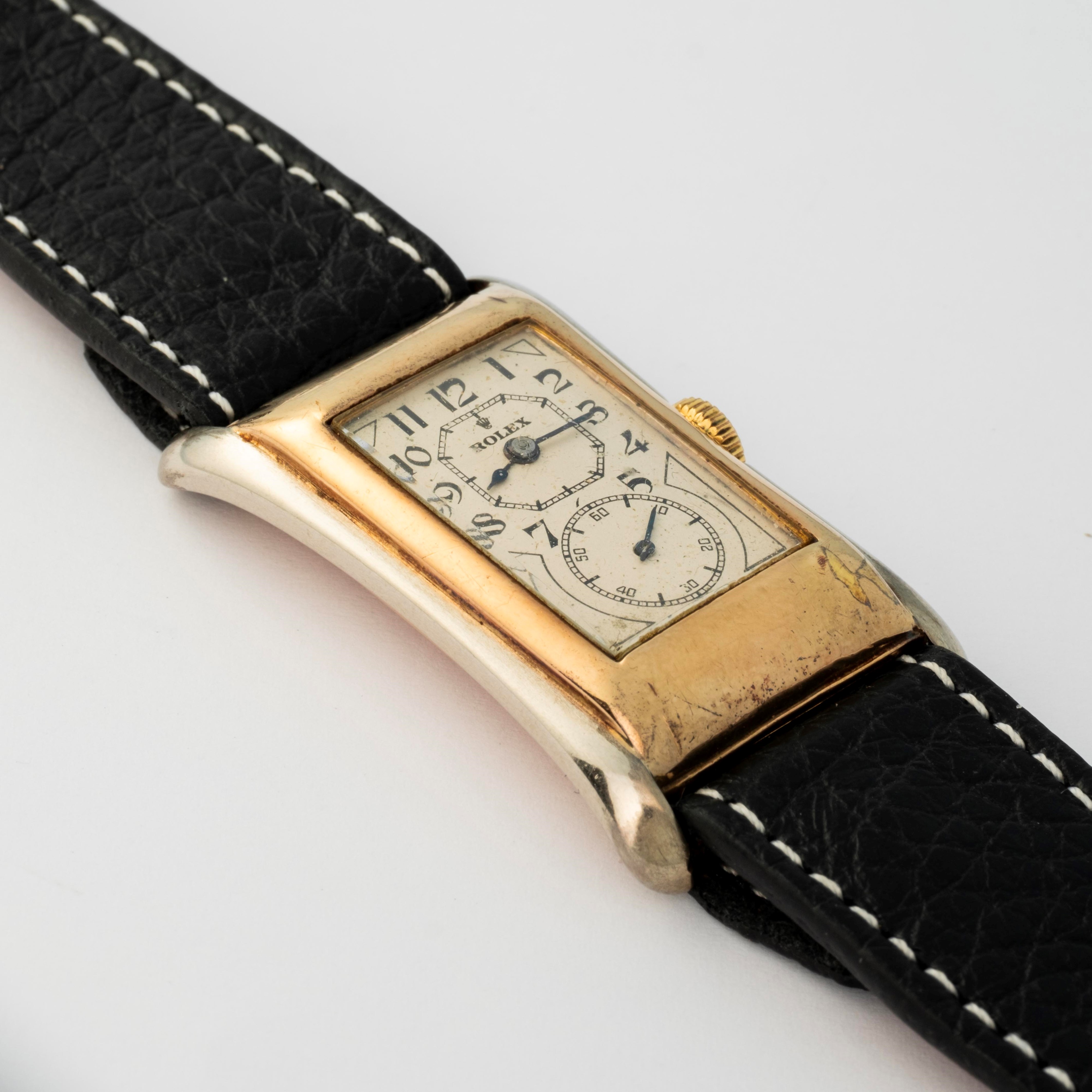 Rolex - Orologio modello Prince in oro bianco e rosa 9k, circa 1930
