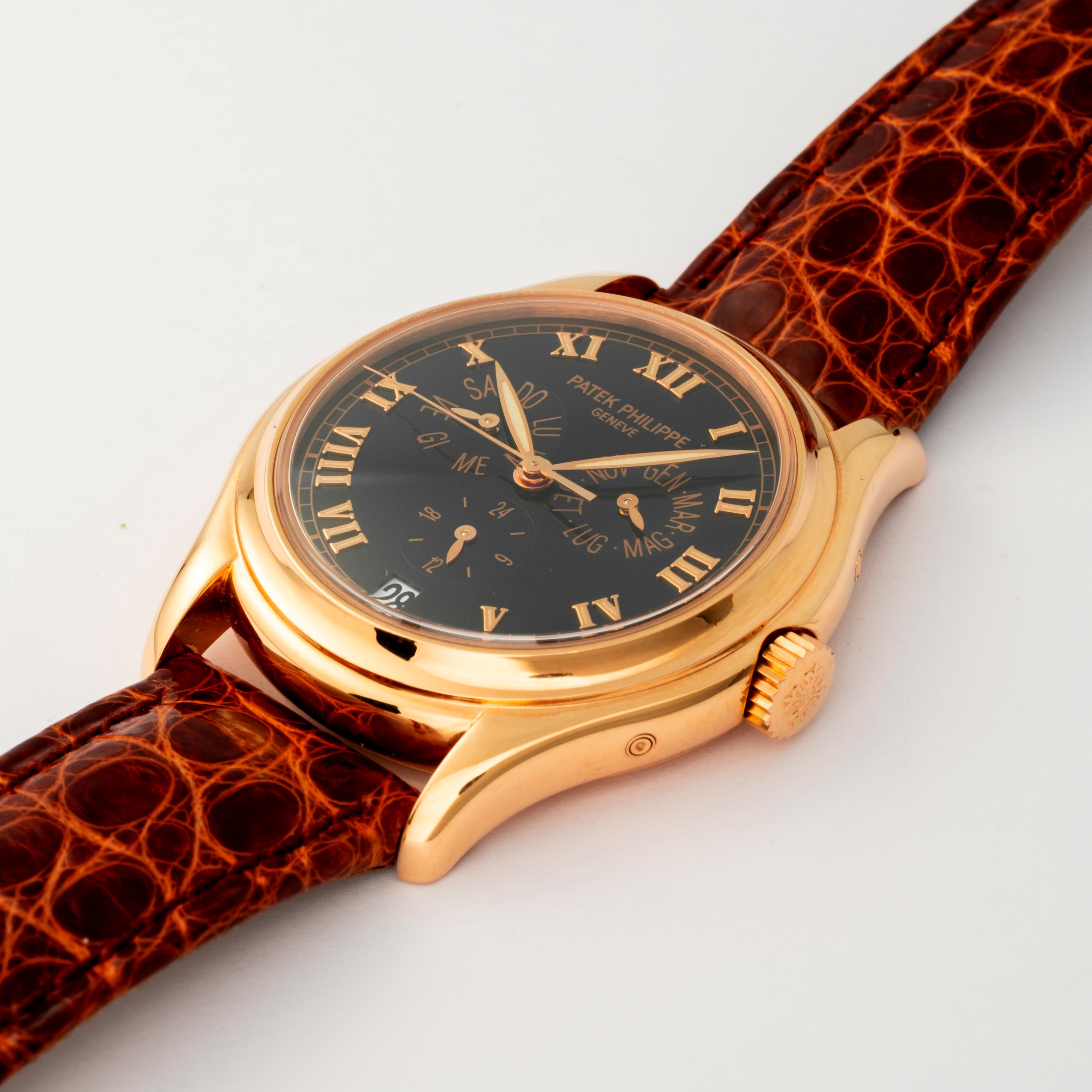 Patek Philippe - Calendario annuale ref. 5035R, oro rosa 18k, quadrante nero