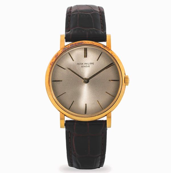 Patek Philippe - Calatrava in 18k yellow gold with silvered dial and applied indexes, circa 1960