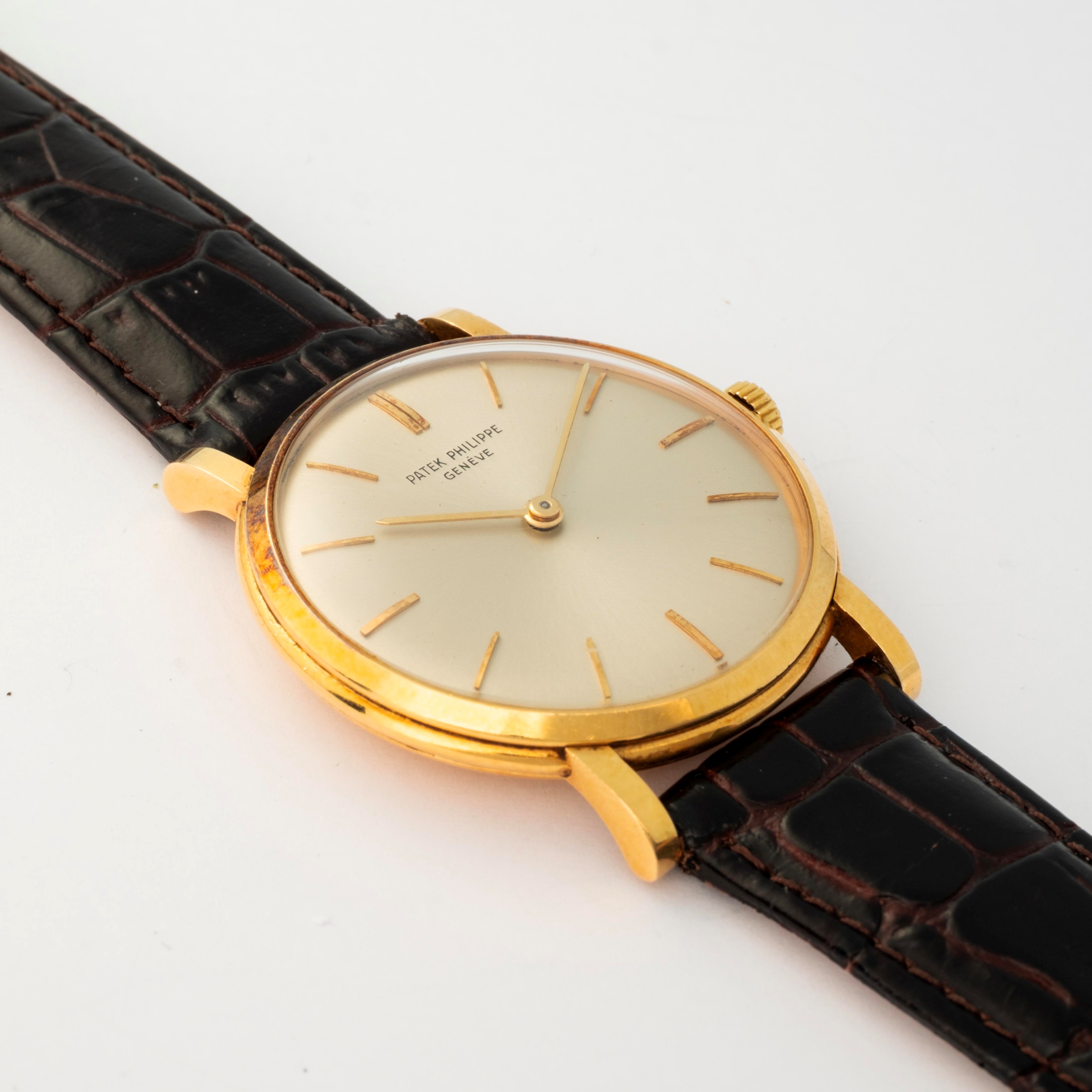 Patek Philippe - Calatrava in oro giallo 18k con quadrante argenté, circa 1960