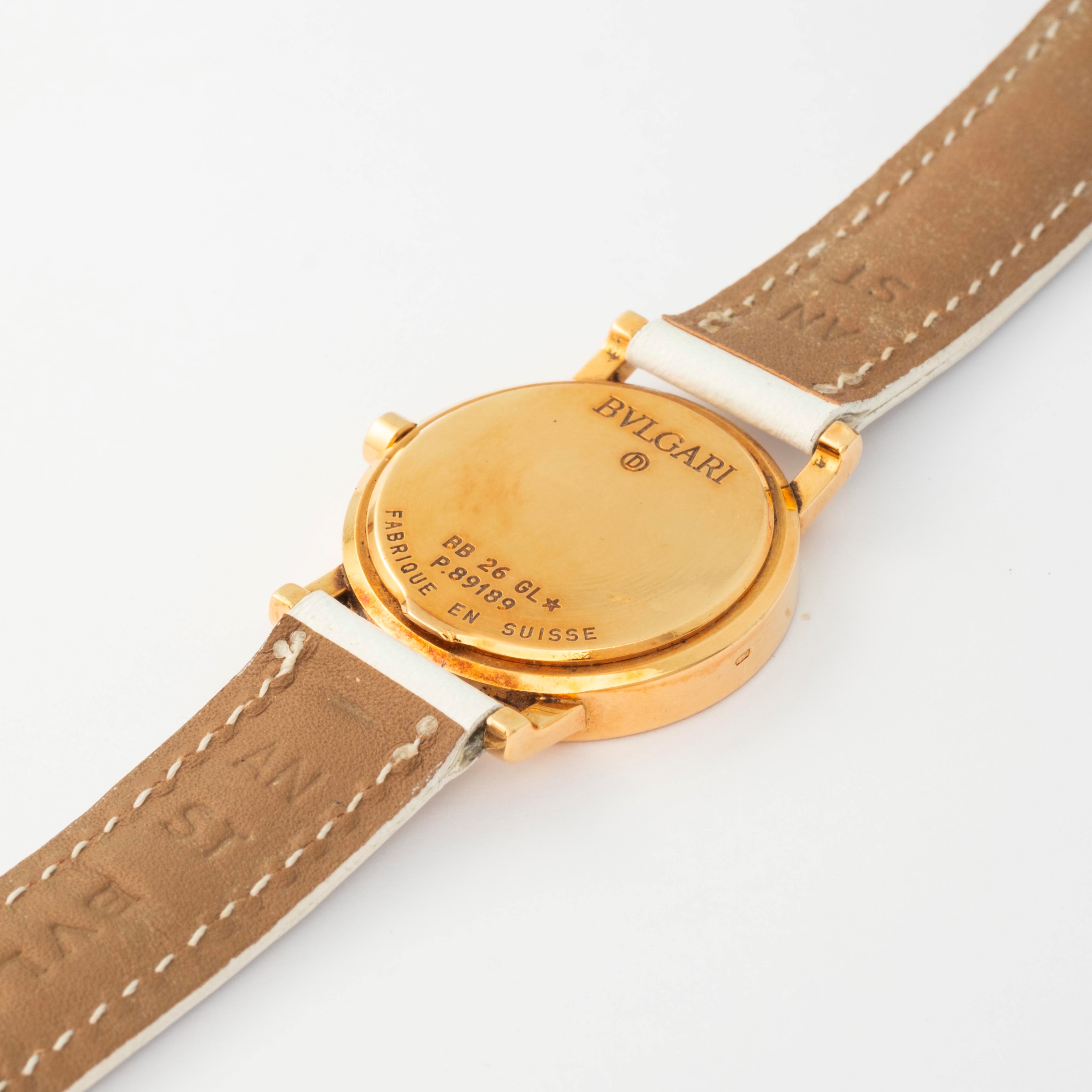 Bulgari - Lady in oro giallo 18k con quadrante nero e datario