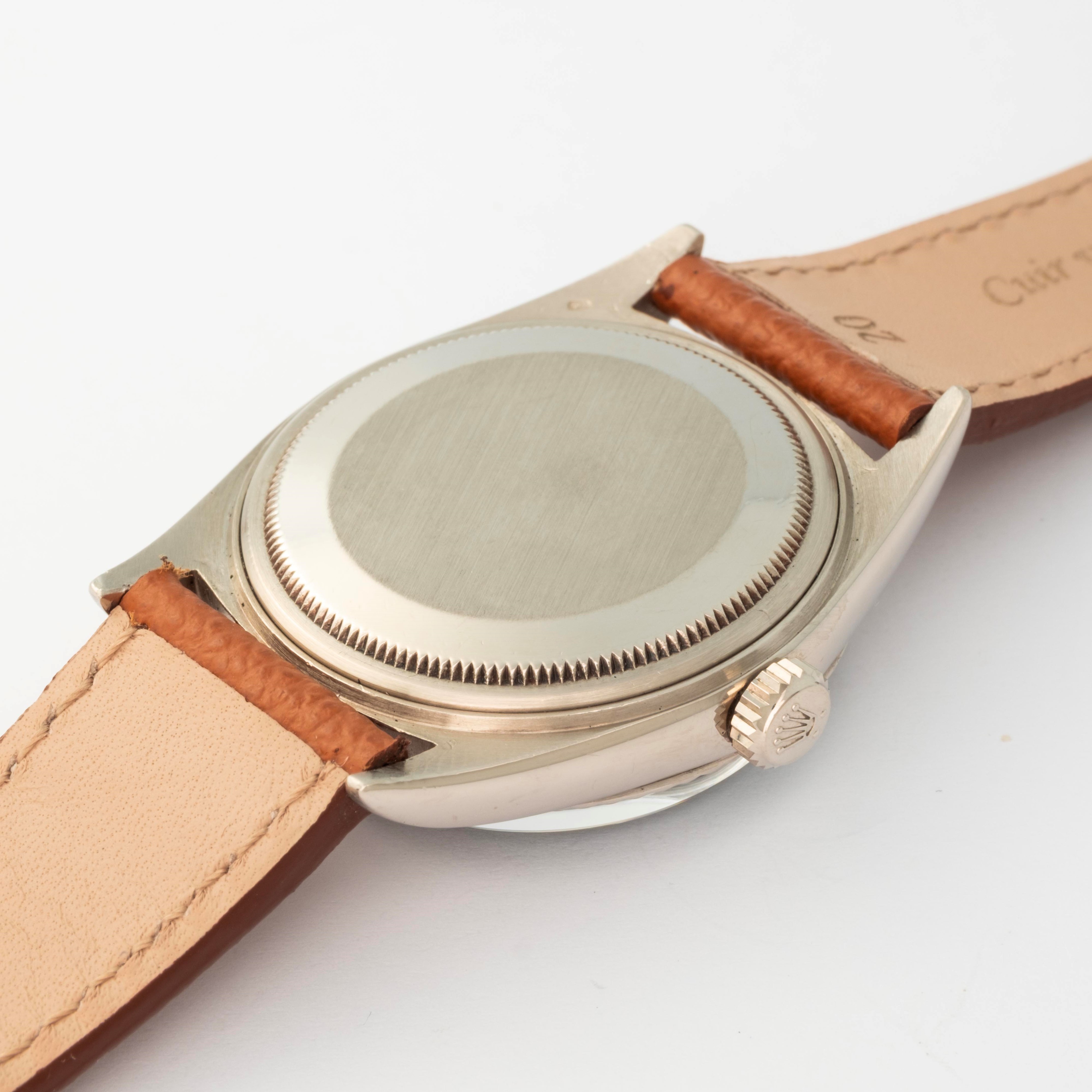 Rolex - Day-Date ref. 1803, oro bianco 18k, quadrante nero con indici applicati, circa 1964