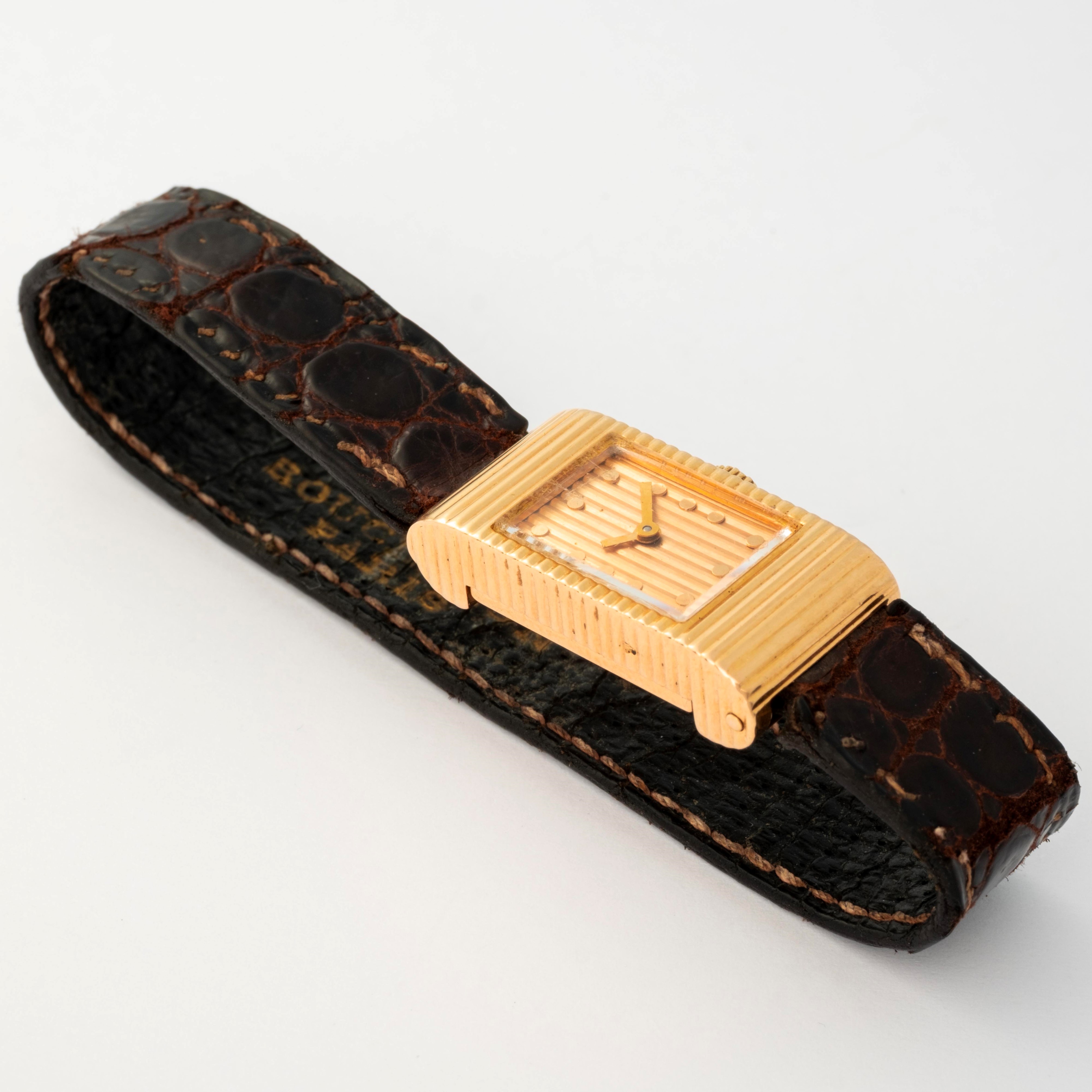 Boucheron - Reflet in oro giallo 18k con quadrante Clous de Paris, circa 1970