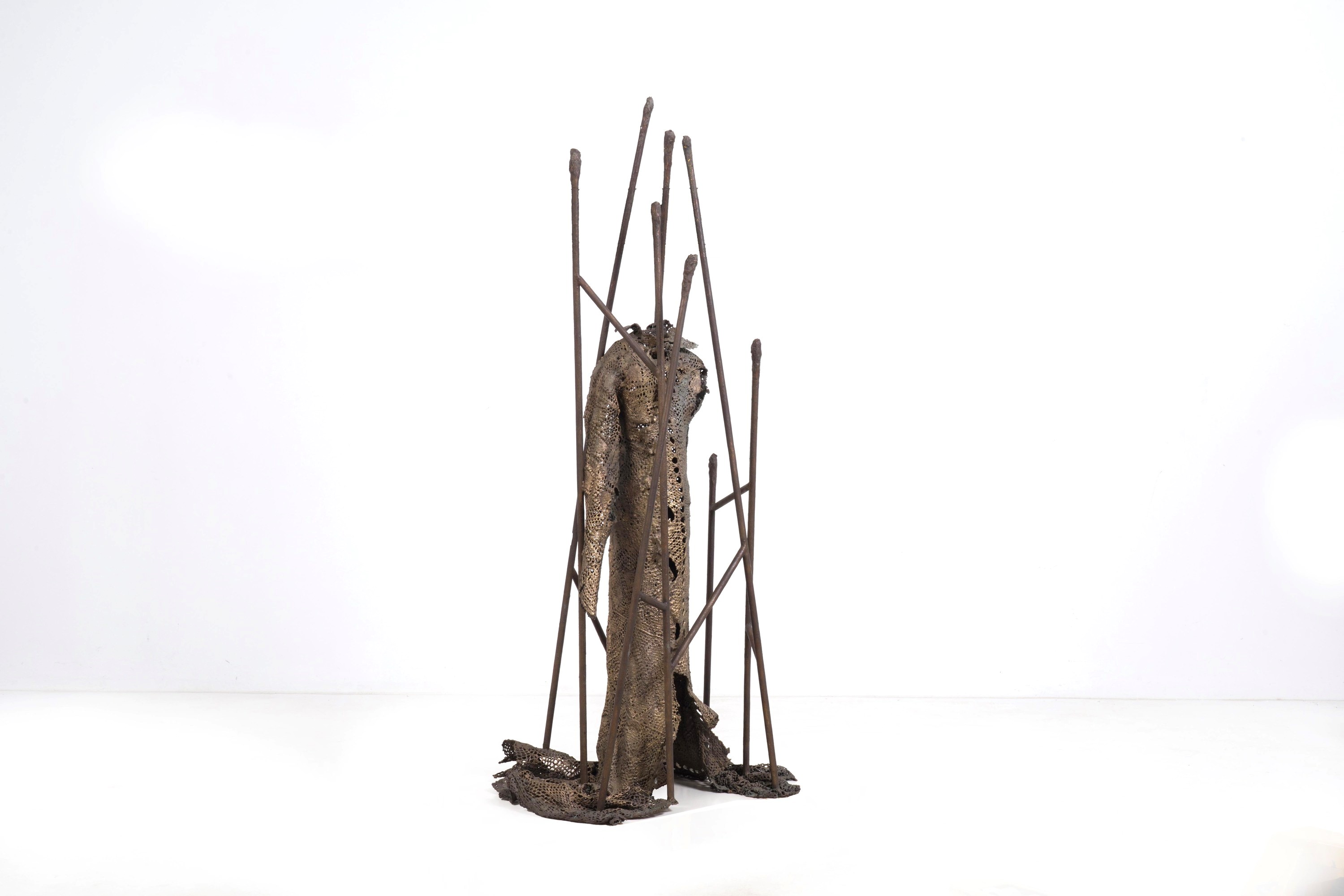 Piergiorgio Colombara - Senza titolo (scultura in bronzo dorato)