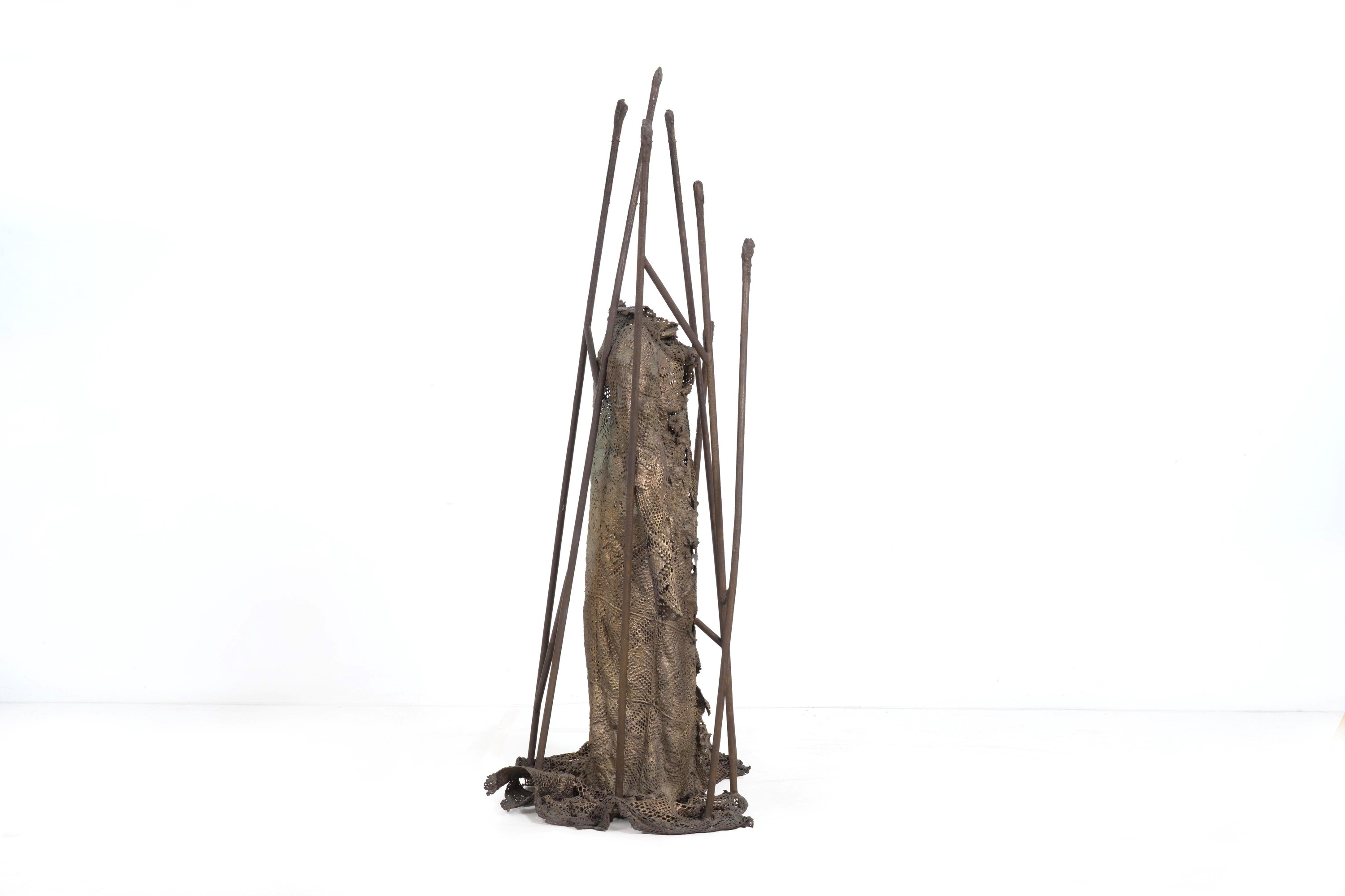 Piergiorgio Colombara - Senza titolo (scultura in bronzo dorato)