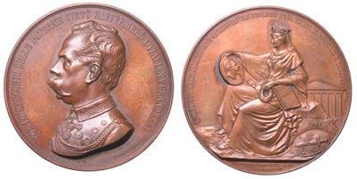 Umberto I di Savoia, Medaglia commemorativa 1884, Pellegrinaggio nazionale alla tomba di Vittorio...
