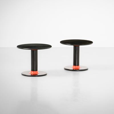 Due tavoli mod. Rocchetto, legno laccato