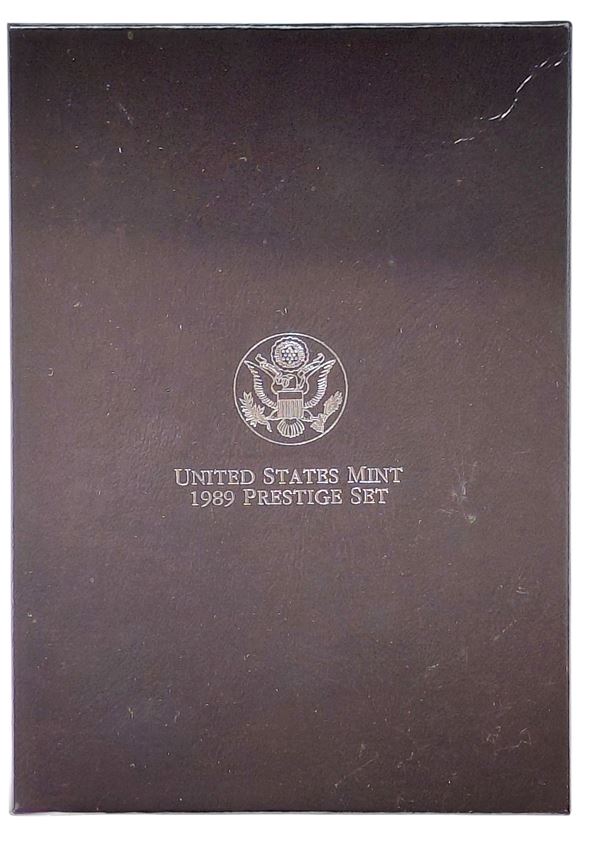 USA 1990: divisionale ufficiale “Prestige” Fondo Specchio (proof) composta da 7 monete (1 c. – 1 $). Il dollaro è in argento.