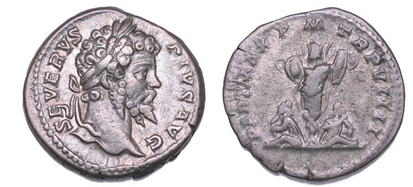 SHIPPING ONLY IN ITALY. SETTIMIO SEVERO, 193-211. Denario.