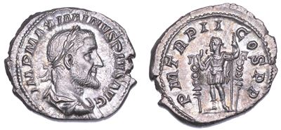 Massimino I, Denario, 236 d.C., Roma