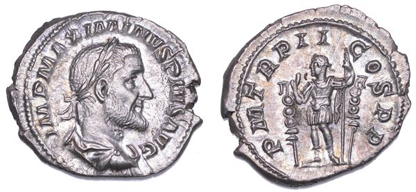 SHIPPING ONLY IN ITALY. MASSIMINO I, 235-238. Denario, anno 236. Roma.