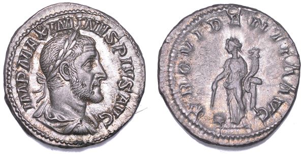 SHIPPING ONLY IN ITALY. MASSIMINO I, 235-238. Denario. Roma.