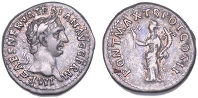 Traiano, Denario datato 99 d.C., Roma